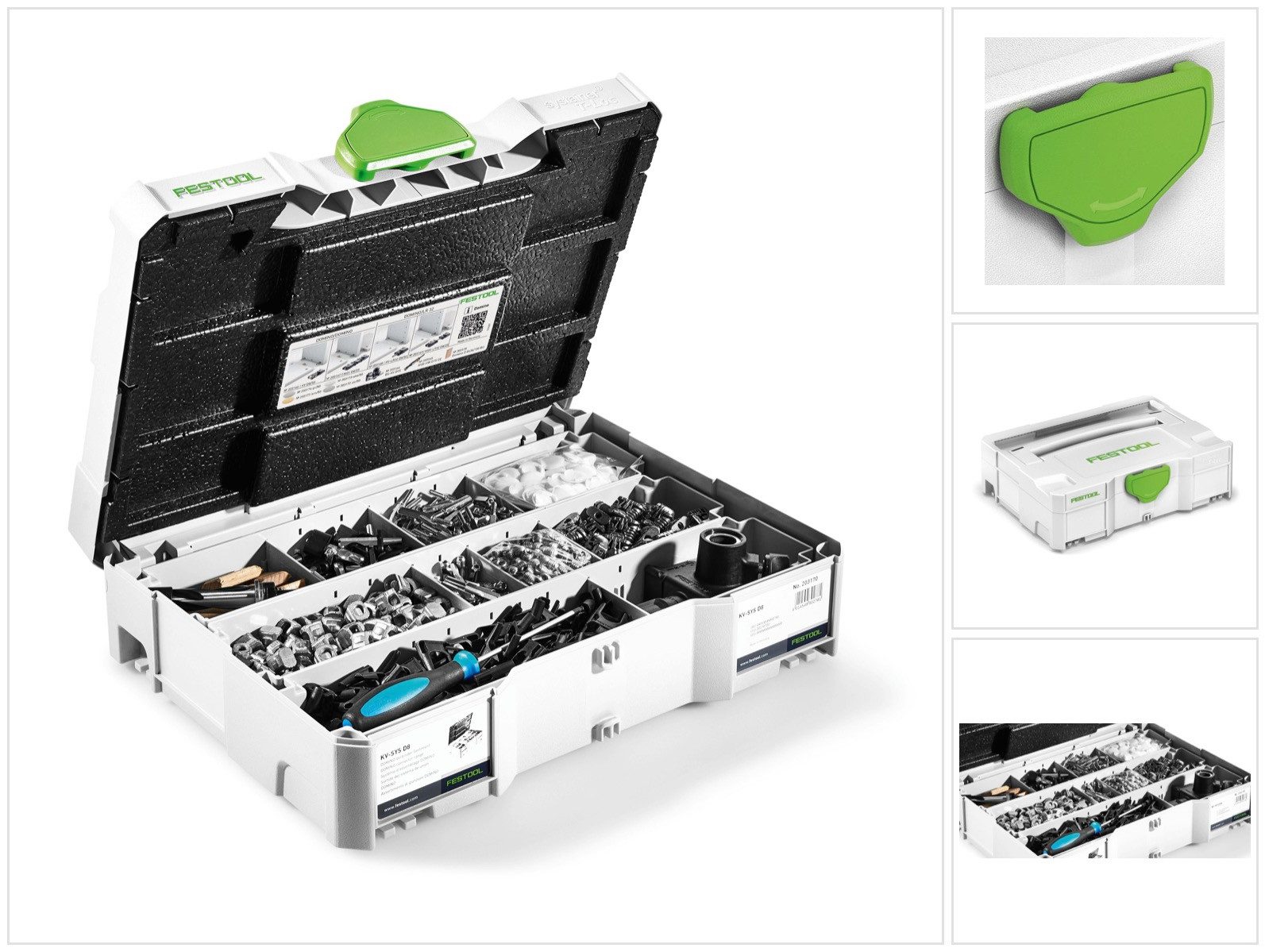 FESTOOL Fräser-Set Domino Verbinder Sortiment KV-SYS D8 im SYS 1 T-LOC SYSTAINER für Düb
