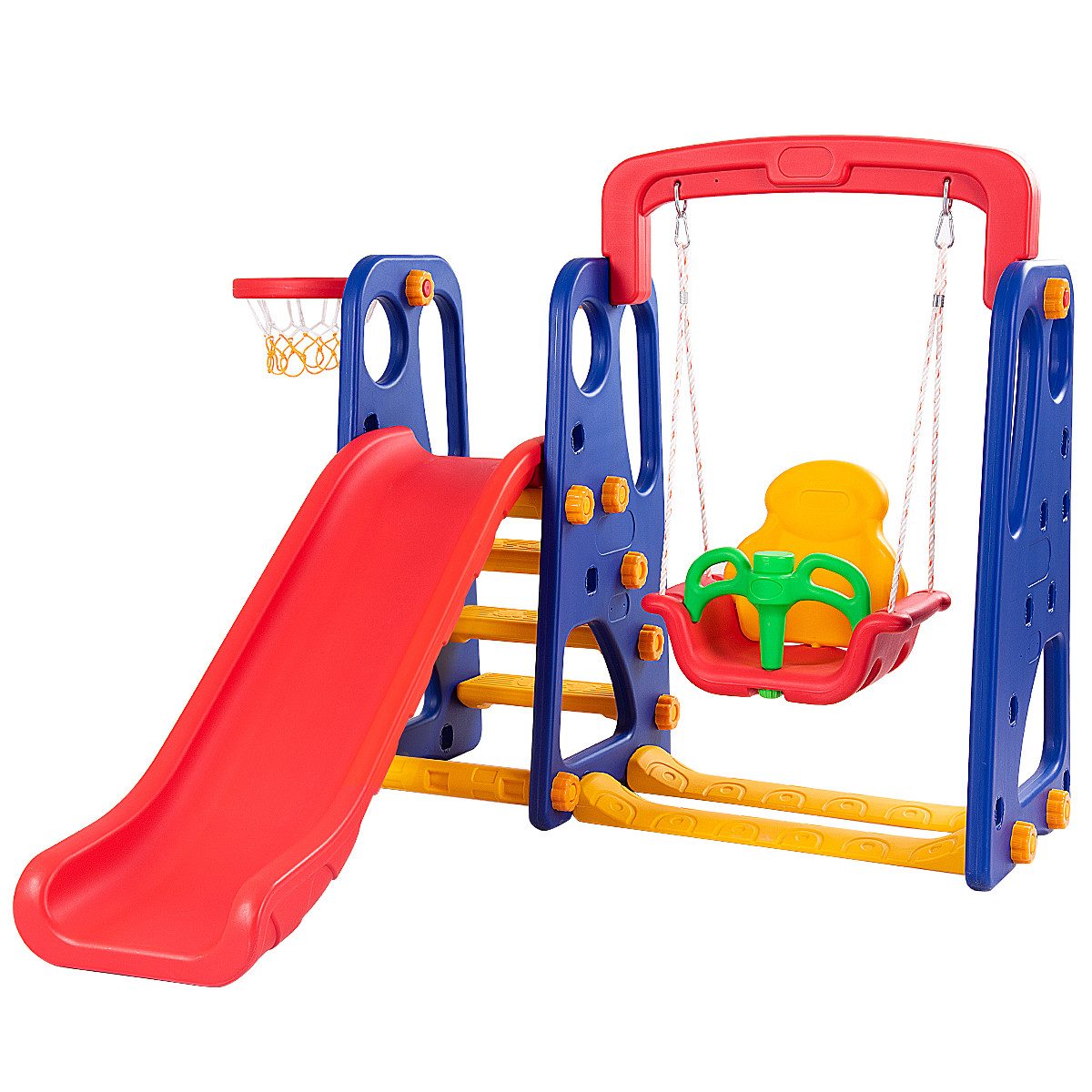 Rutsche Kinder Rutsche & Schaukel & Basketballkorb