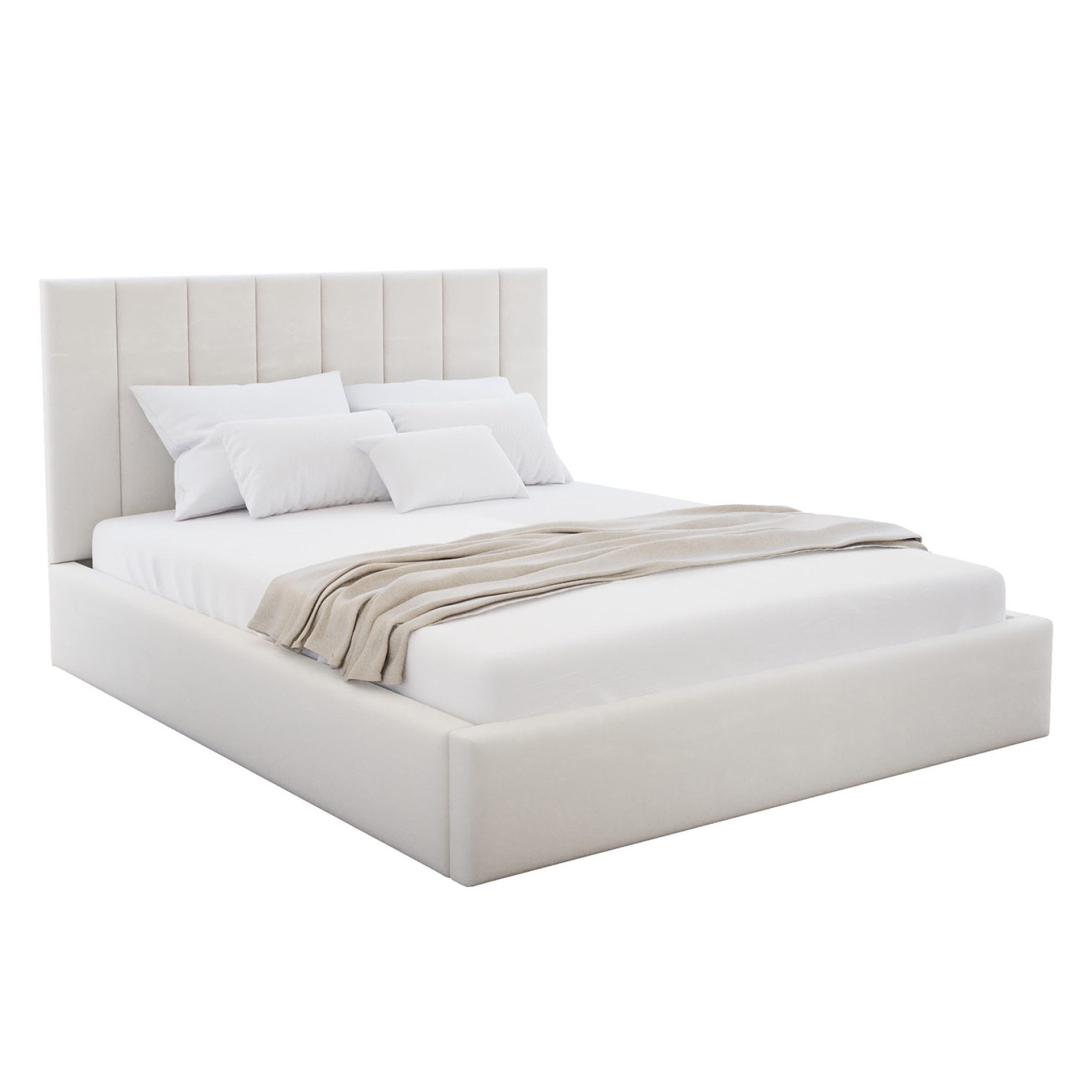 FDM Polsterbett KAJA modern mit Bettkasten MADE IN EU - mit hochwertigem Pa günstig online kaufen