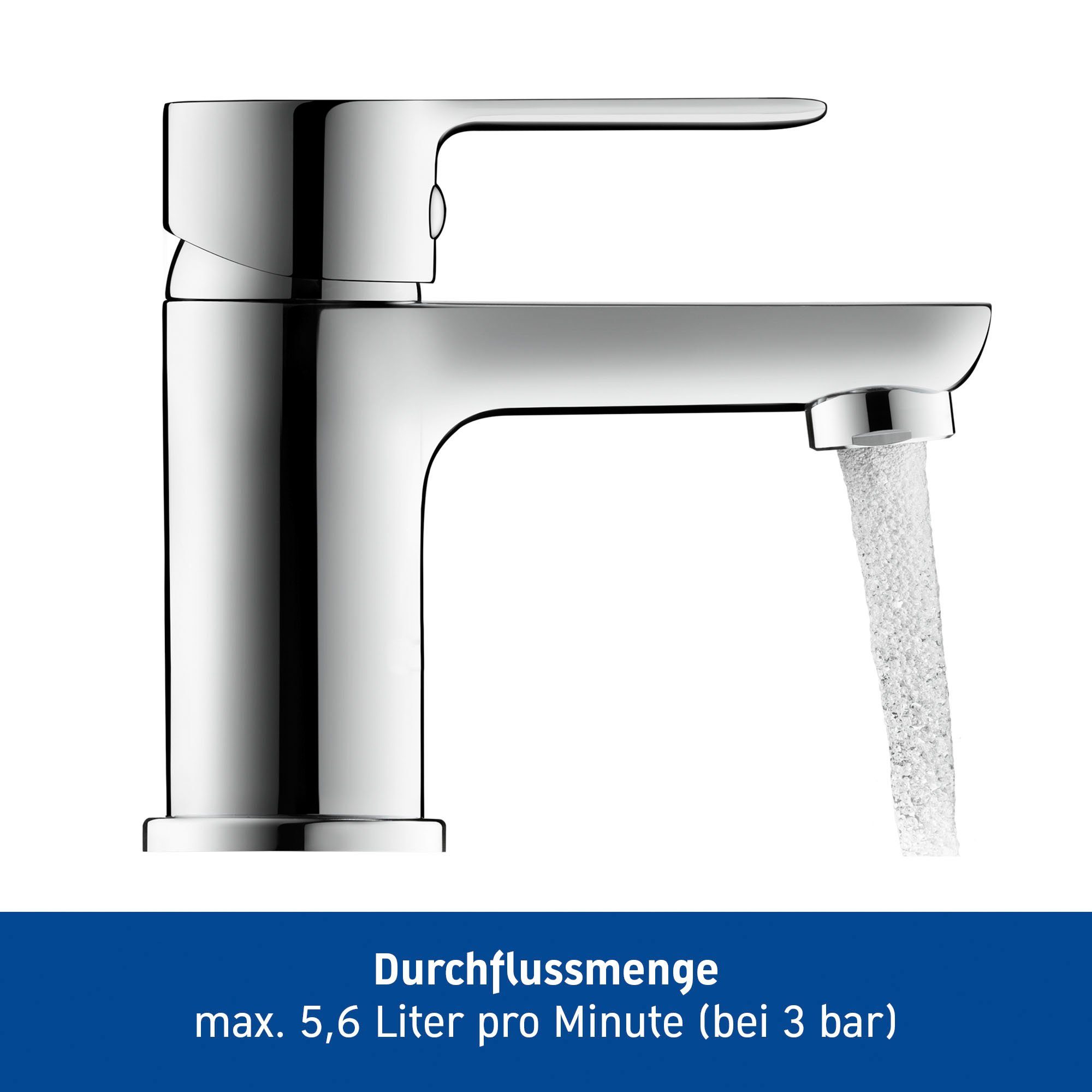 Duravit Waschtischarmatur A.1 mit Chrom Waschtischmischer, AirPlus, cm, Ausladung 9,5 Größe S