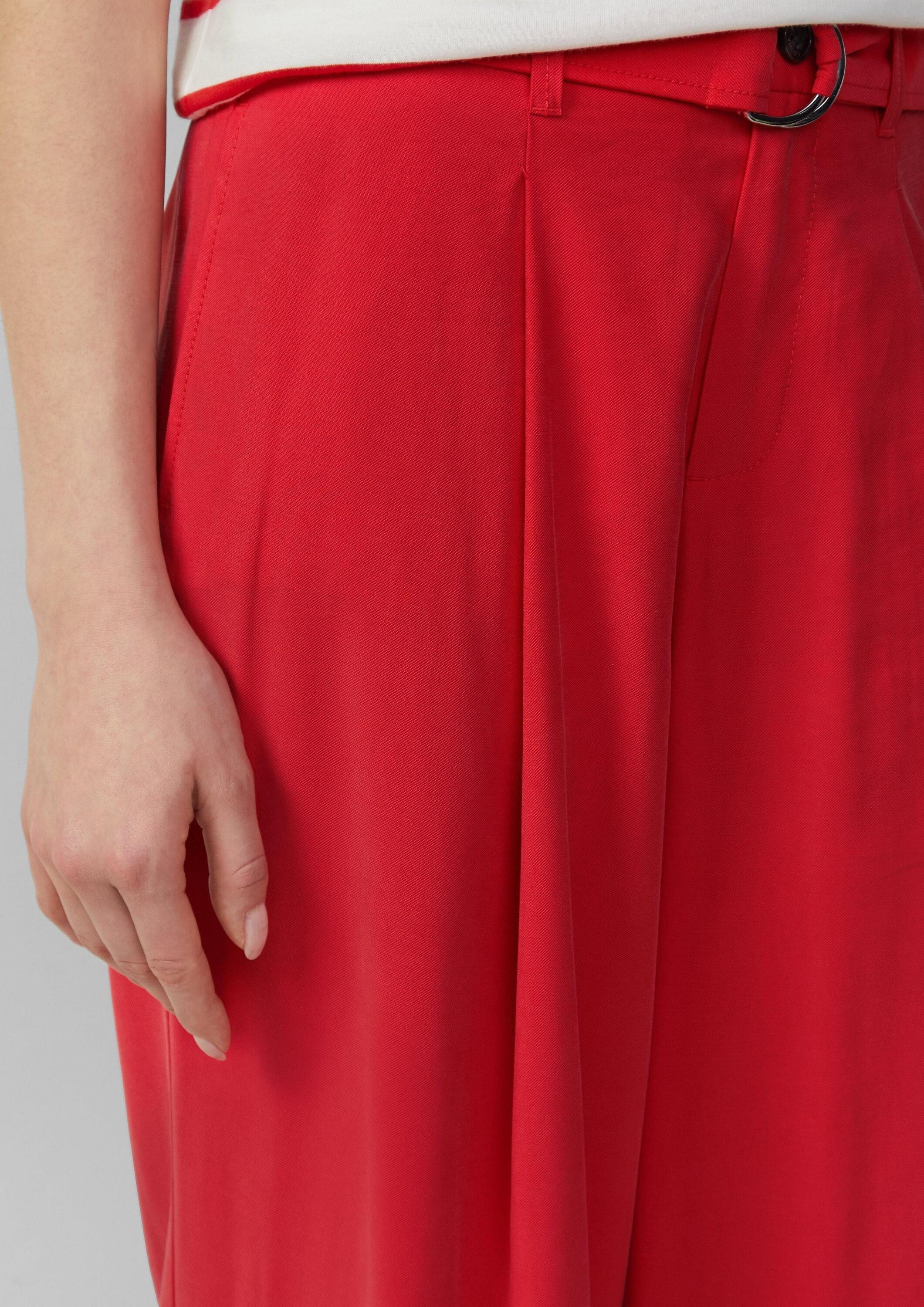 s.Oliver Chinos Hose Wide-Leg-Hose aus Viskosemix mit Stoffgürtel