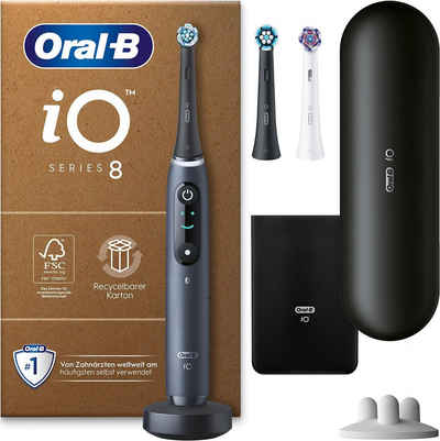 Oral-B Elektrische Zahnbürste iO Series 8 Plus Edition Black Onyx, oszillierend, rotierend, pulsierend
