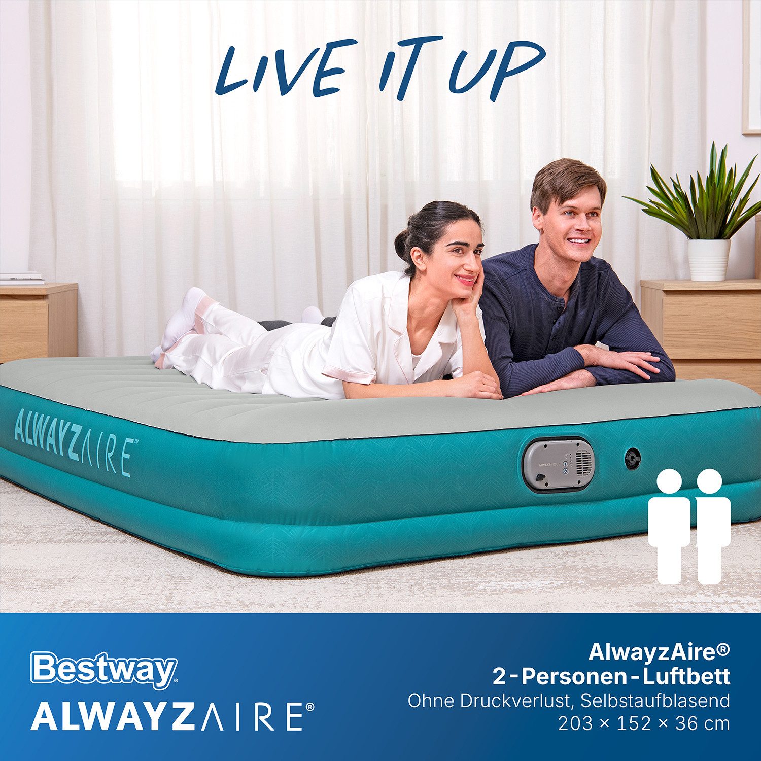 BESTWAY Luftbett AlwayzAire™ 2-Personen-Luftbett ohne Druckverlust günstig online kaufen