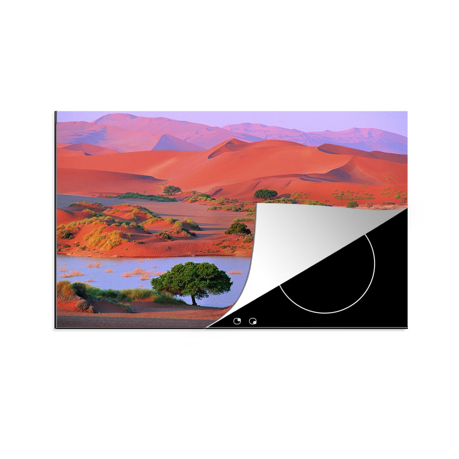 MuchoWow Herdblende-/Abdeckplatte Die Namib-Wüste im afrikanischen Namibia, Vinyl, (1 tlg), 81x52 cm, Induktionskochfeld Schutz für die küche, Ceranfeldabdeckung