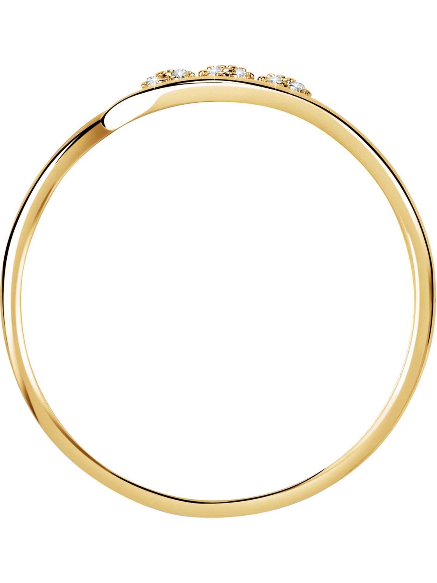 CHRIST Diamantring CHRIST Damen-Damenring 375er Gelbgold 12 Diamant günstig online kaufen