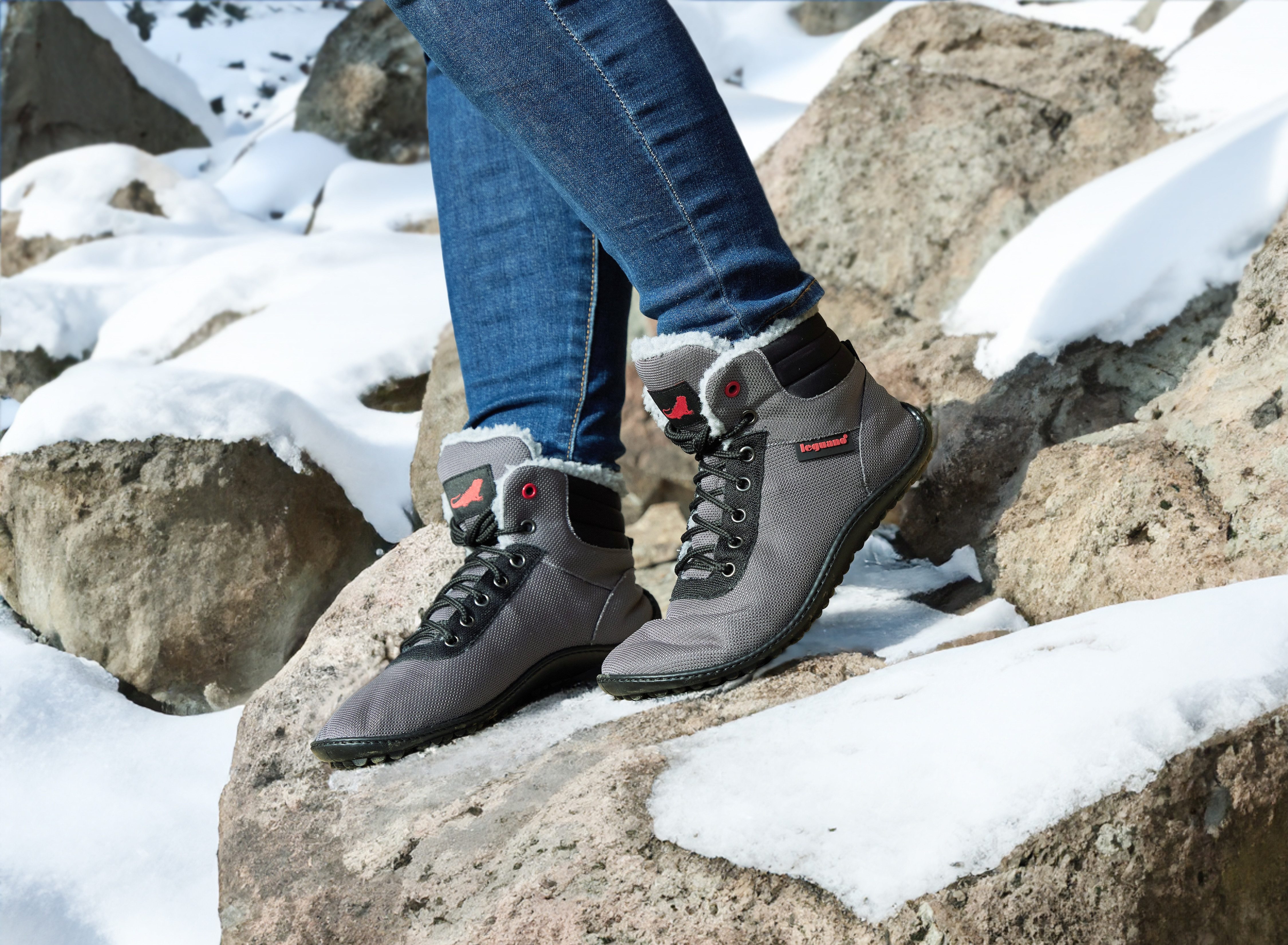Leguano KOSMO Barfußschuh, Bequemschuh, Schnürboots mit einzigartiger Halbkugel-Laufsohle