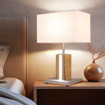 etc-shop Smarte LED-Leuchte, Leuchtmittel inklusive, Kaltweiß, Warmweiß, Neutralweiß, Tageslichtweiß, Farbwechsel, Smart RGB LED Tisch Leuchte Küchen Holz Beistell Leuchte