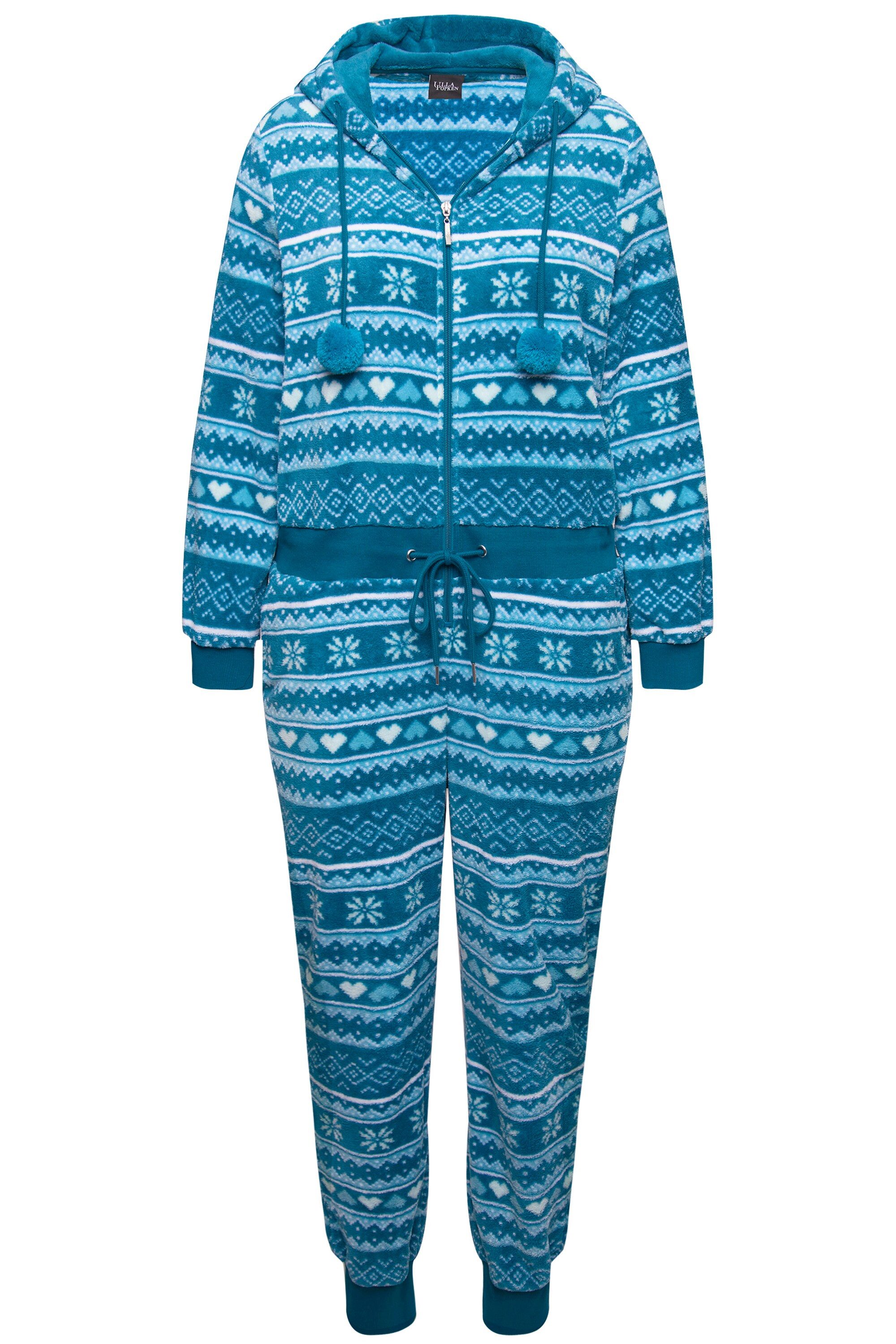 Ulla Popken Overall Homewear-Overall Plüsch Norweger günstig online kaufen