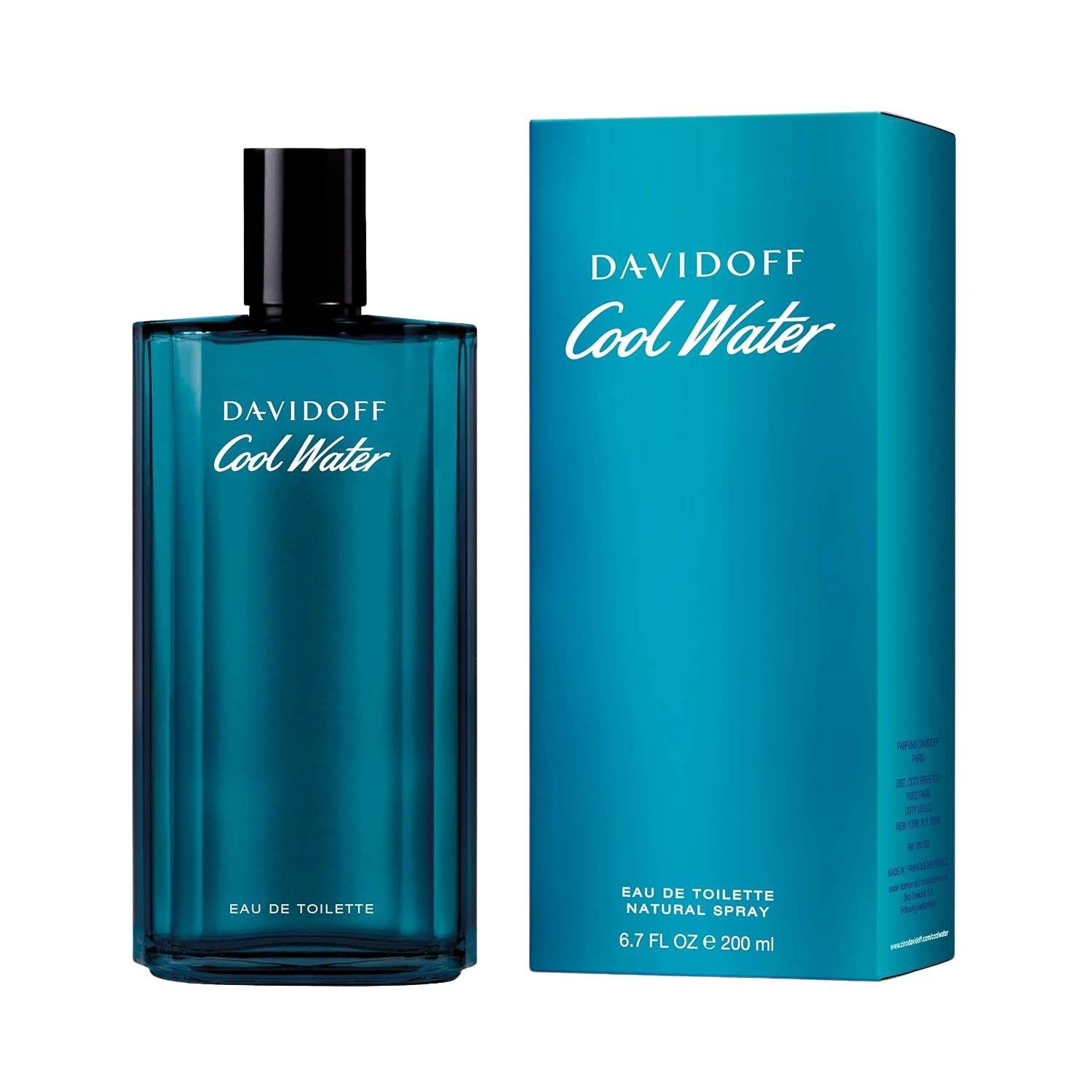 DAVIDOFF Eau de Parfum Cool Water Eau de Toilette 200 ml – aromatisch-aquatischer Herrenduft, mit Minze, Lavendel & maritimen Noten – klassisches Eau de Toilette