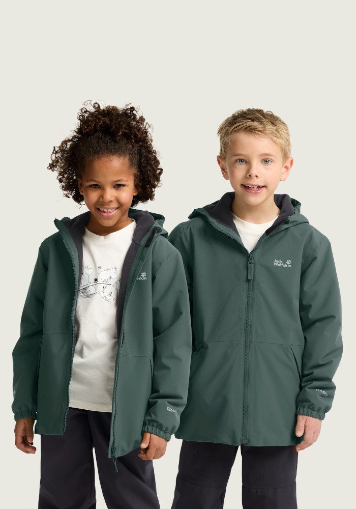 Jack Wolfskin Outdoorjacke SNOW DAYS JKT KIDS für Kinder, wasserdichte Ausstattung, mit kuscheligem Innenfutter