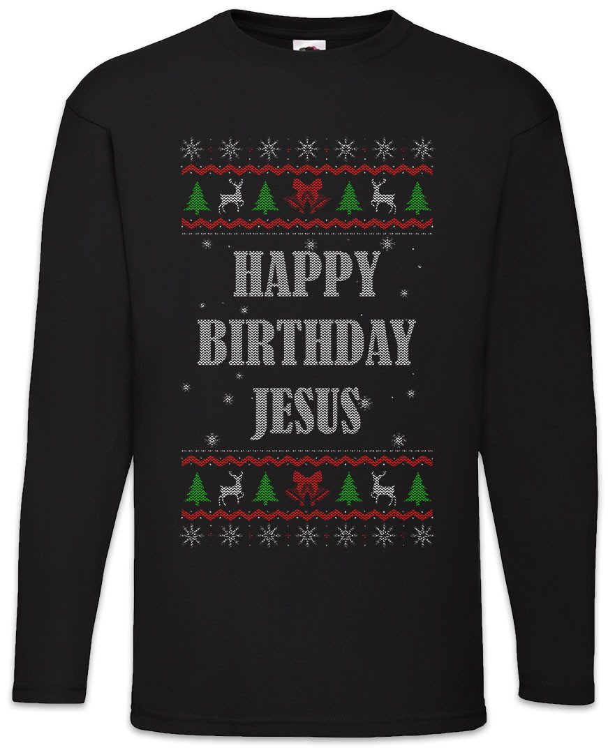 Langarmshirt Happy Birthday Jesus Langarm T-Shirt Holy Christus Christmas X-Mas