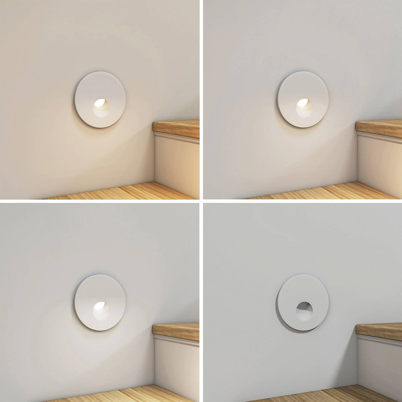 Arcchio Wandleuchte Vexi, Nicht enthalten, LED 2,8 W gesamt, Farbwechsel warmweiß / tageslicht