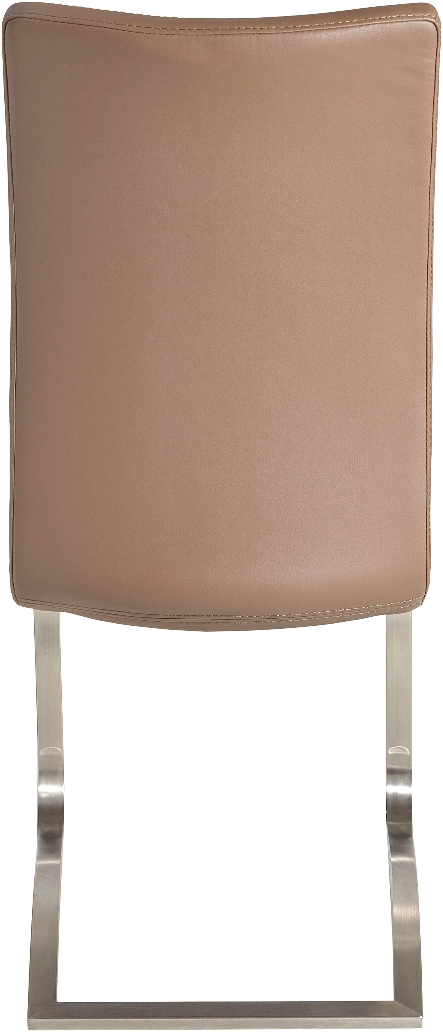 furniture belastbar Stuhl Cappuccino mit Echtlederbezug, MCA bis Cappuccino 2 St), 130 (Set, Freischwinger | Arco Kg