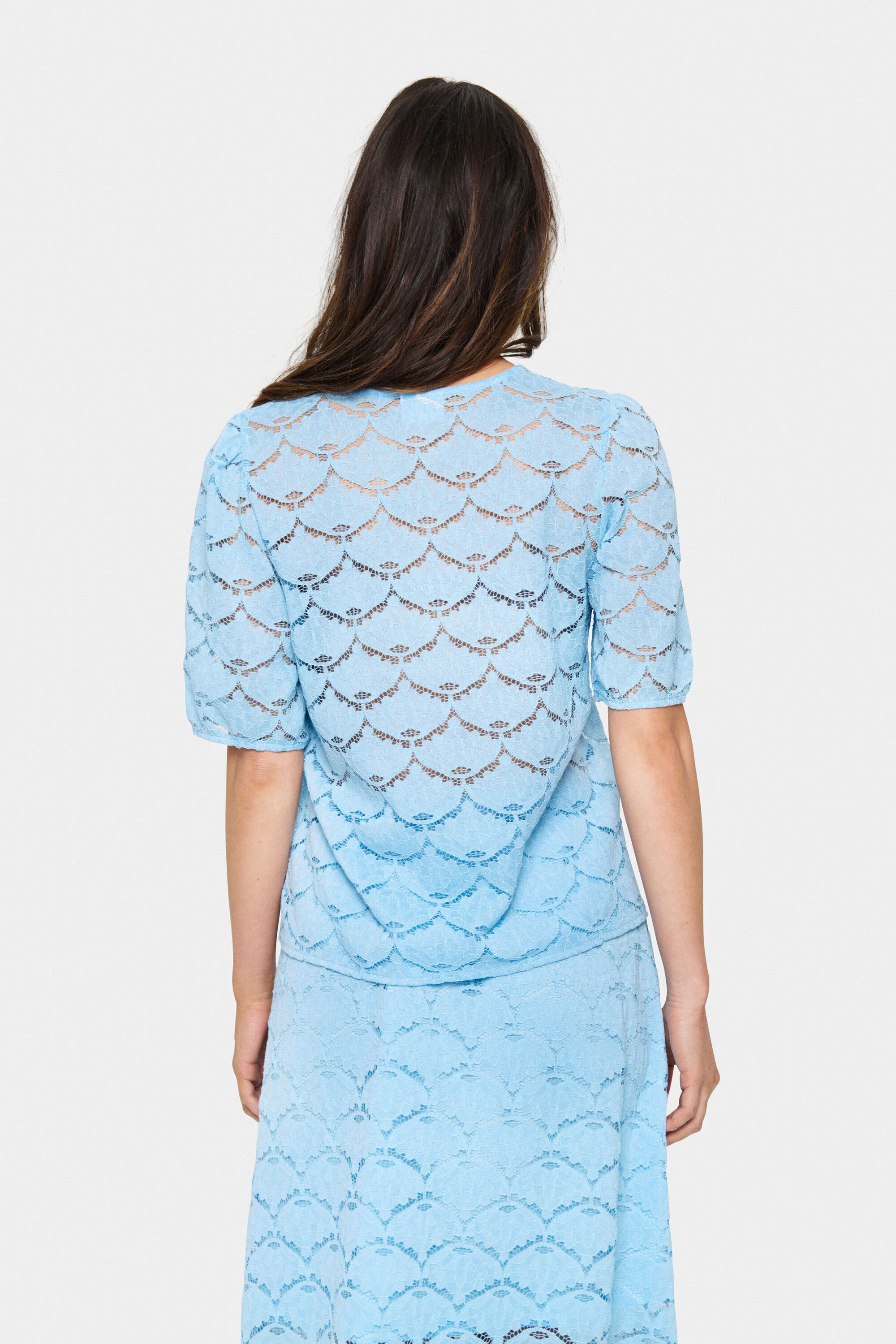 Saint Tropez Kurzarmbluse Kurzarm-Bluse KassidySZ
