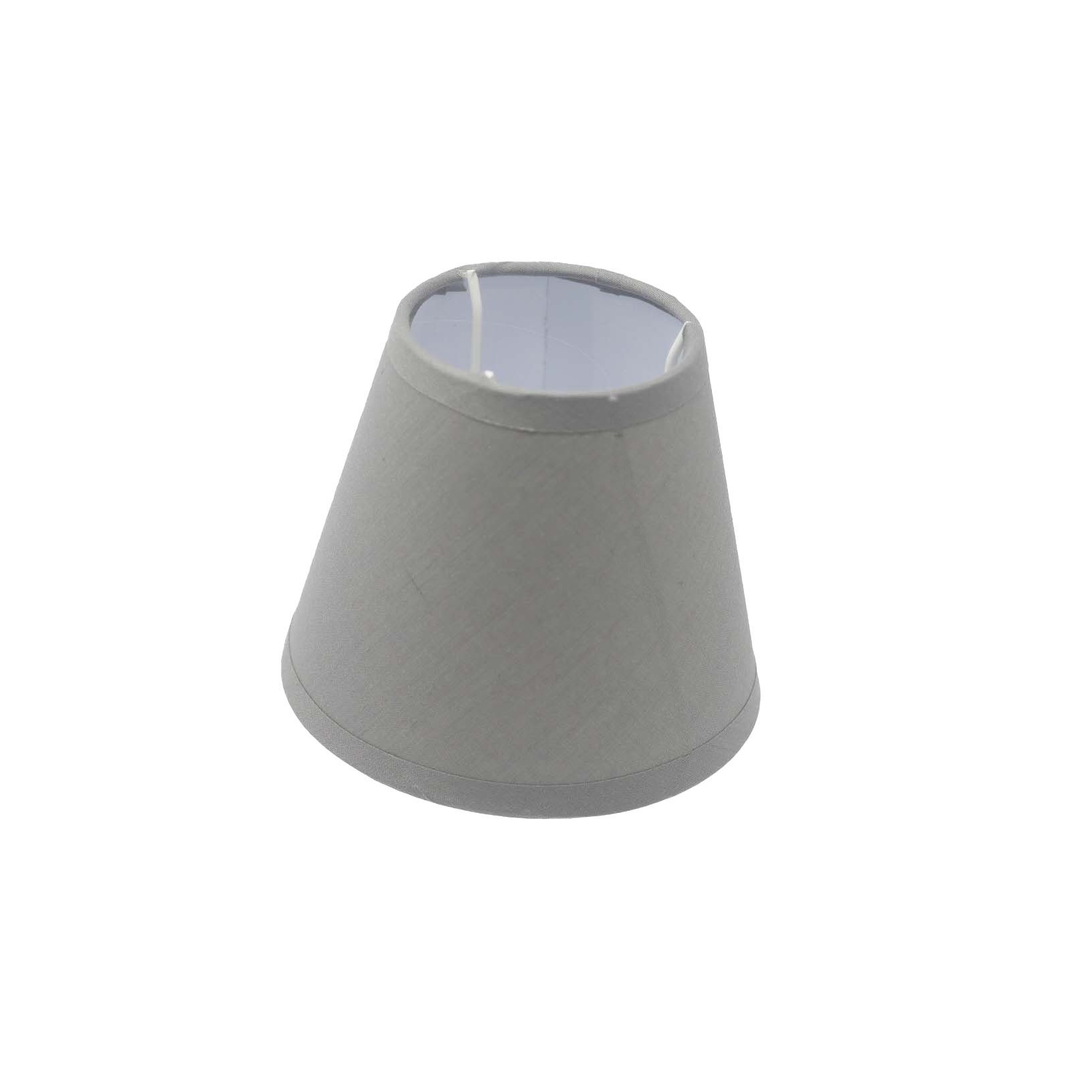 B&S Lampenschirm Mini Lampemschirm grau H 10,5 x Ø 12 cm für E14 Standardfa günstig online kaufen