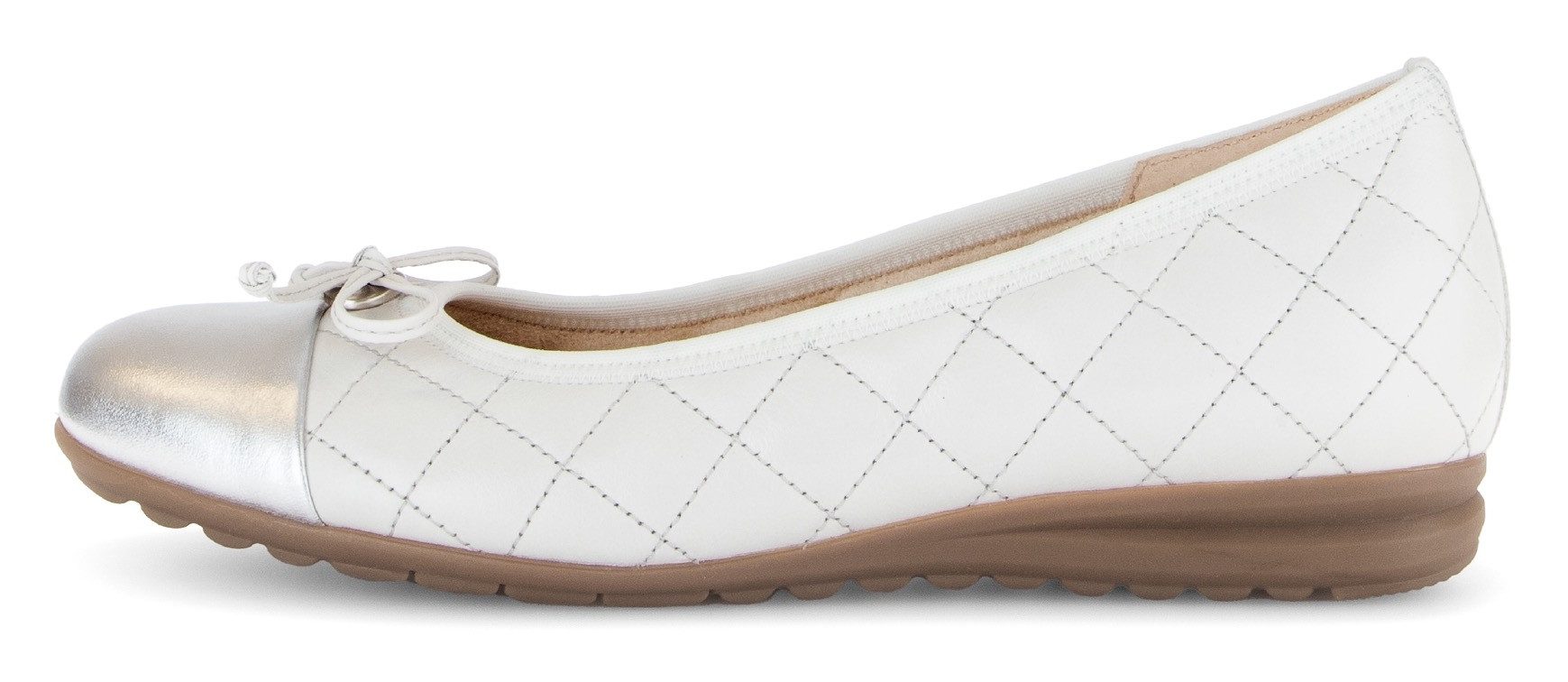 Gabor Florenz Ballerina, Halbschuh, Schlupfschuh, Businessschuh, Ziersteppungen, Weite G