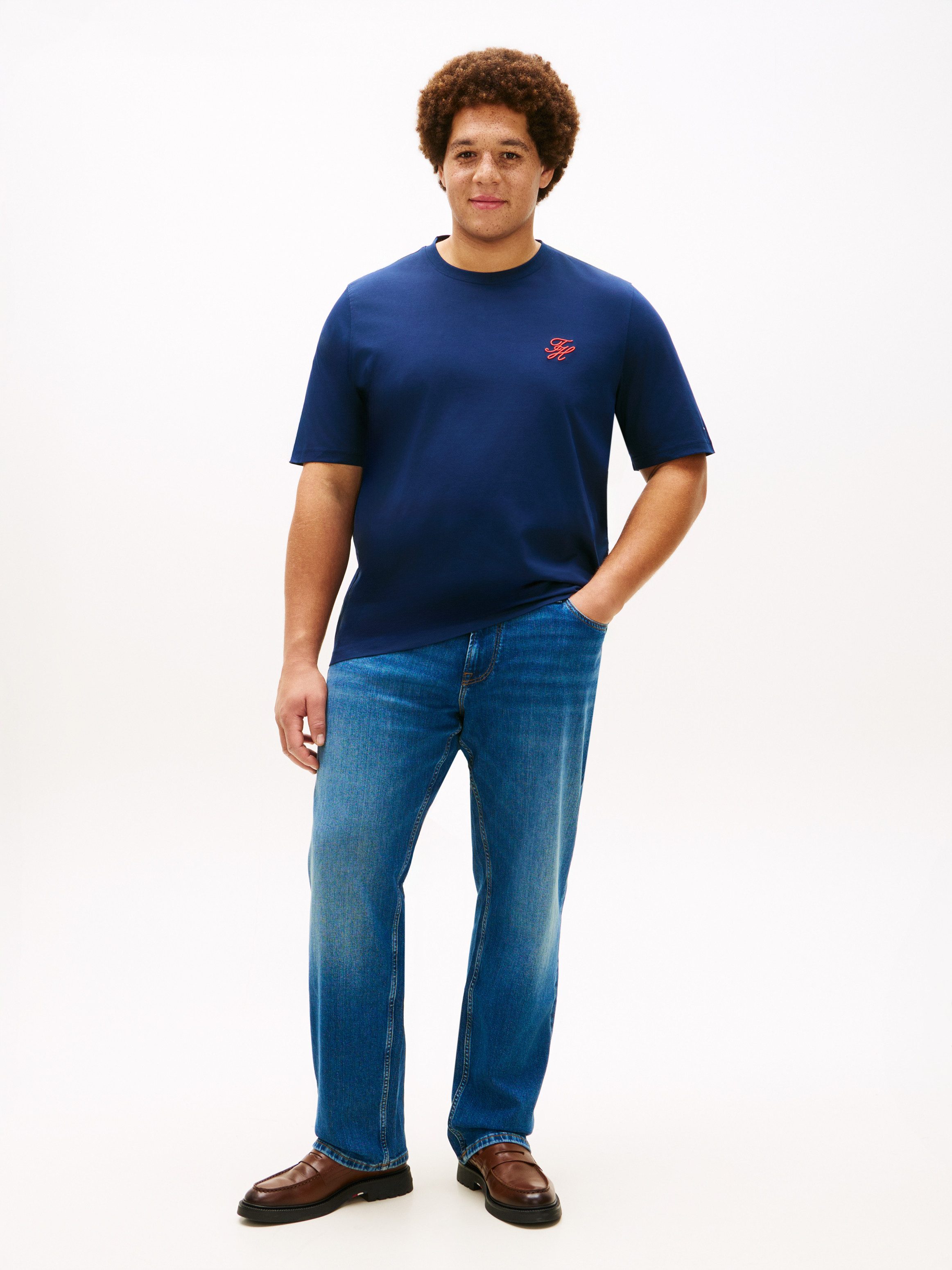 Tommy Hilfiger Big & Tall T-Shirt BT-SCRIPT MONOGRAM SWIMSHOP Große Größen, Jersey, Logo-Stickerei