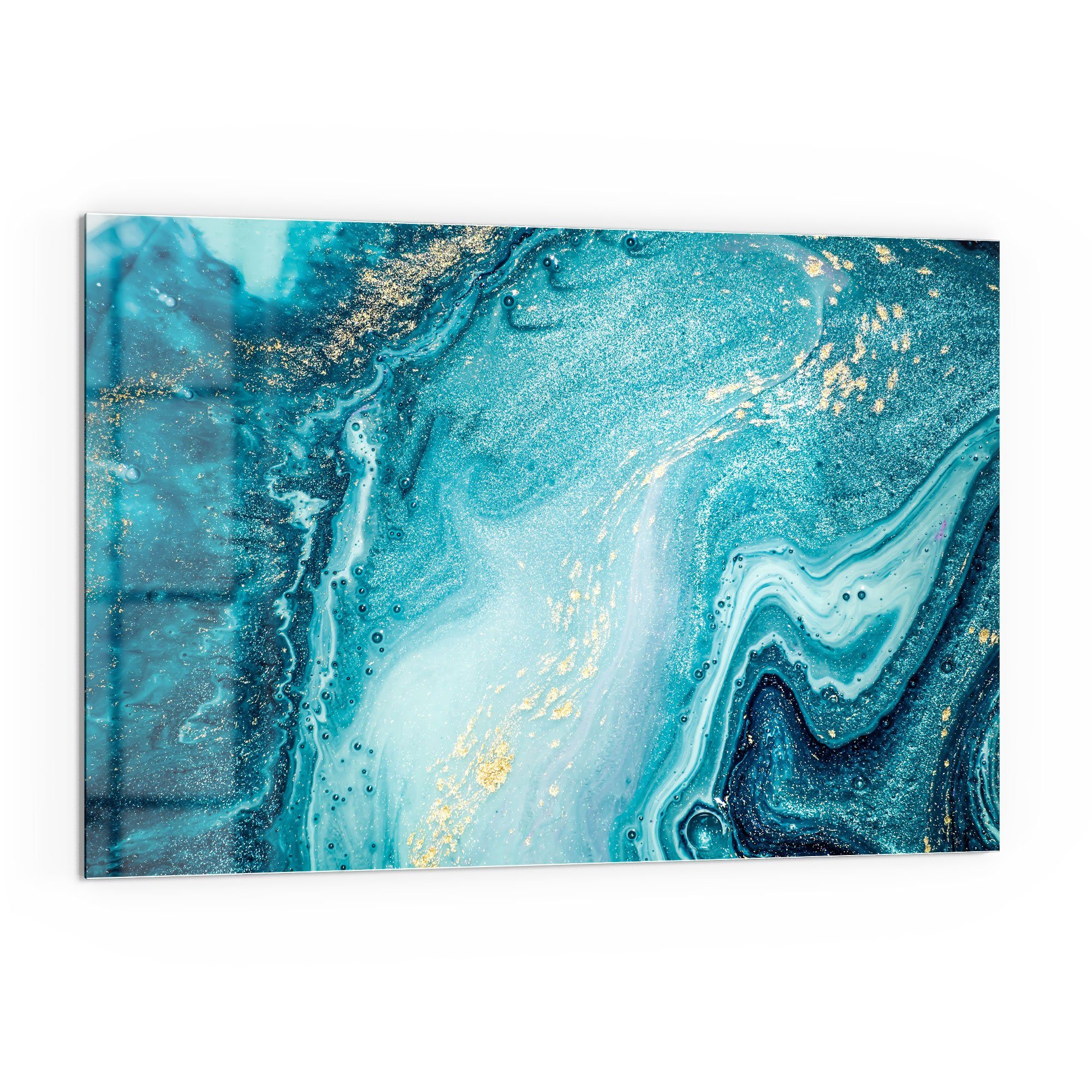 DEQORI Küchenrückwand 'Meer aus Marmor', Glas Spritzschutz Badrückwand Herdblende
