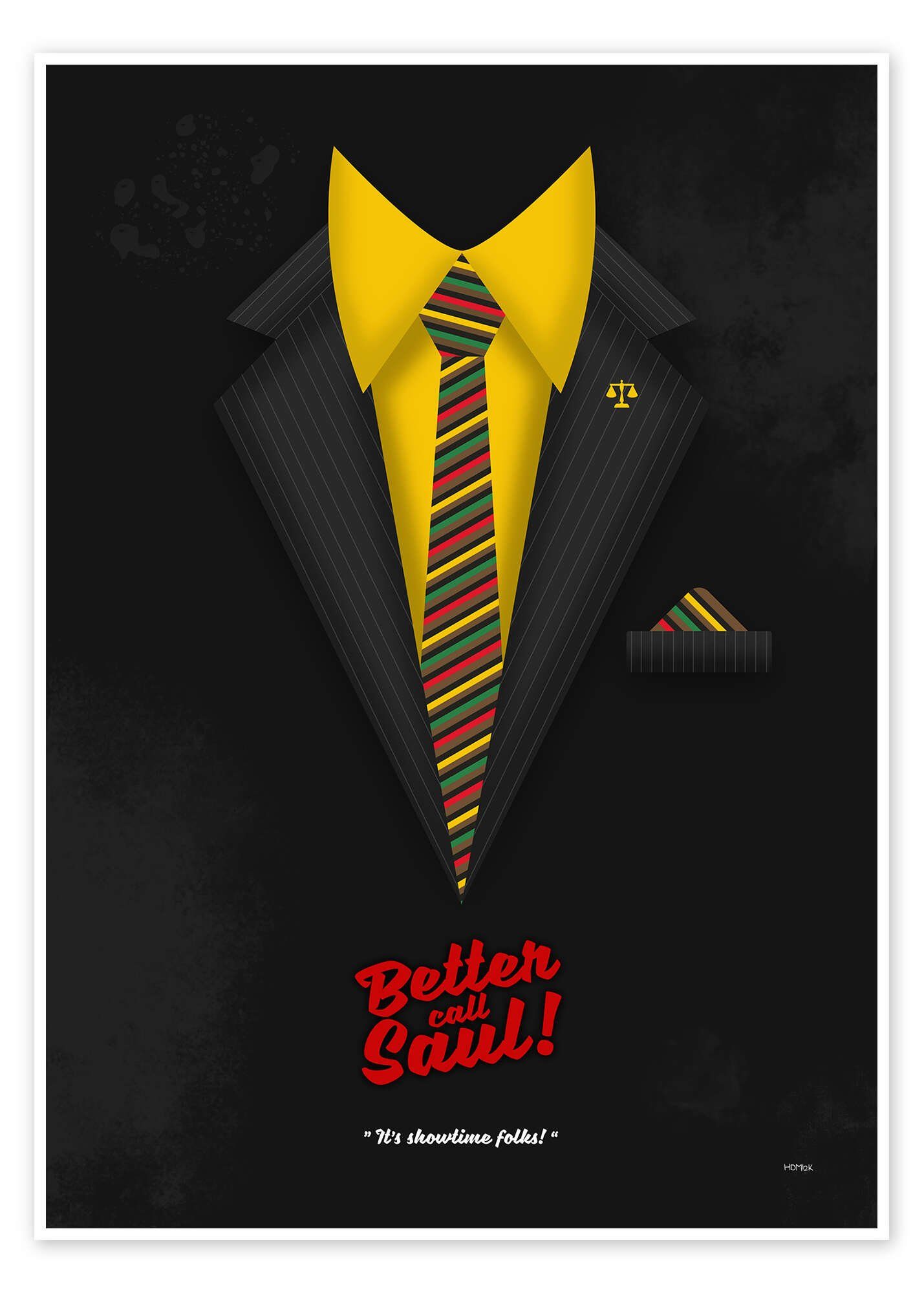 Posterlounge Poster HDMI2K, Better Call Saul - It's Showtime Folks, Illustration