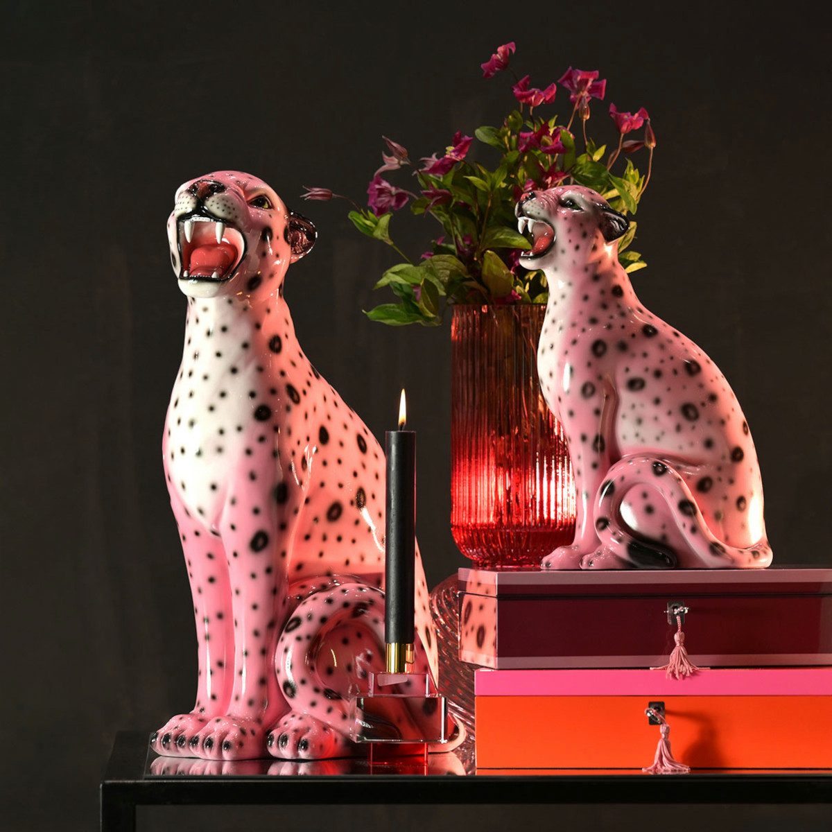 Giftcompany Dekofigur Wildcat Leopard S rosa 34cm günstig online kaufen