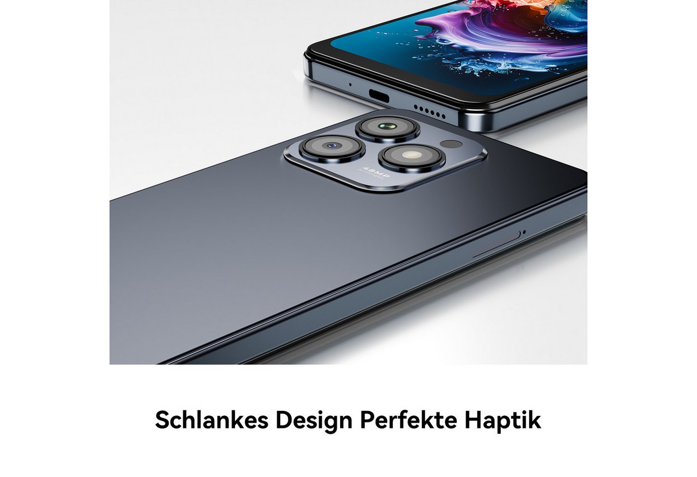HOTWAV Note 13 Max Handy, 16+256 GB/1 TB Smartphone, Android handy, Smartphone (16,7 cm/6.8 Zoll, 256 GB Speicherplatz, 48 MP Kamera, Smartphone ohne Vertrag, Günstige Smartphone, 5160 mAh) schwarz