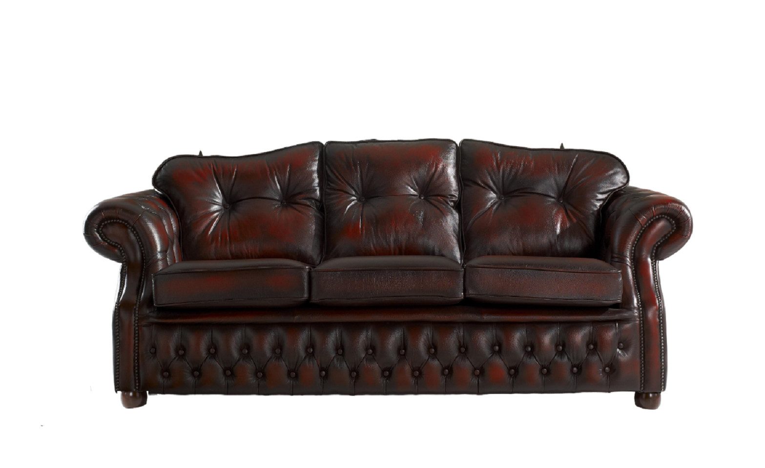 Chesterfield-Sofa Design Chesterfield Winsor Sofa Braun 3 Sitzer Couch Polster