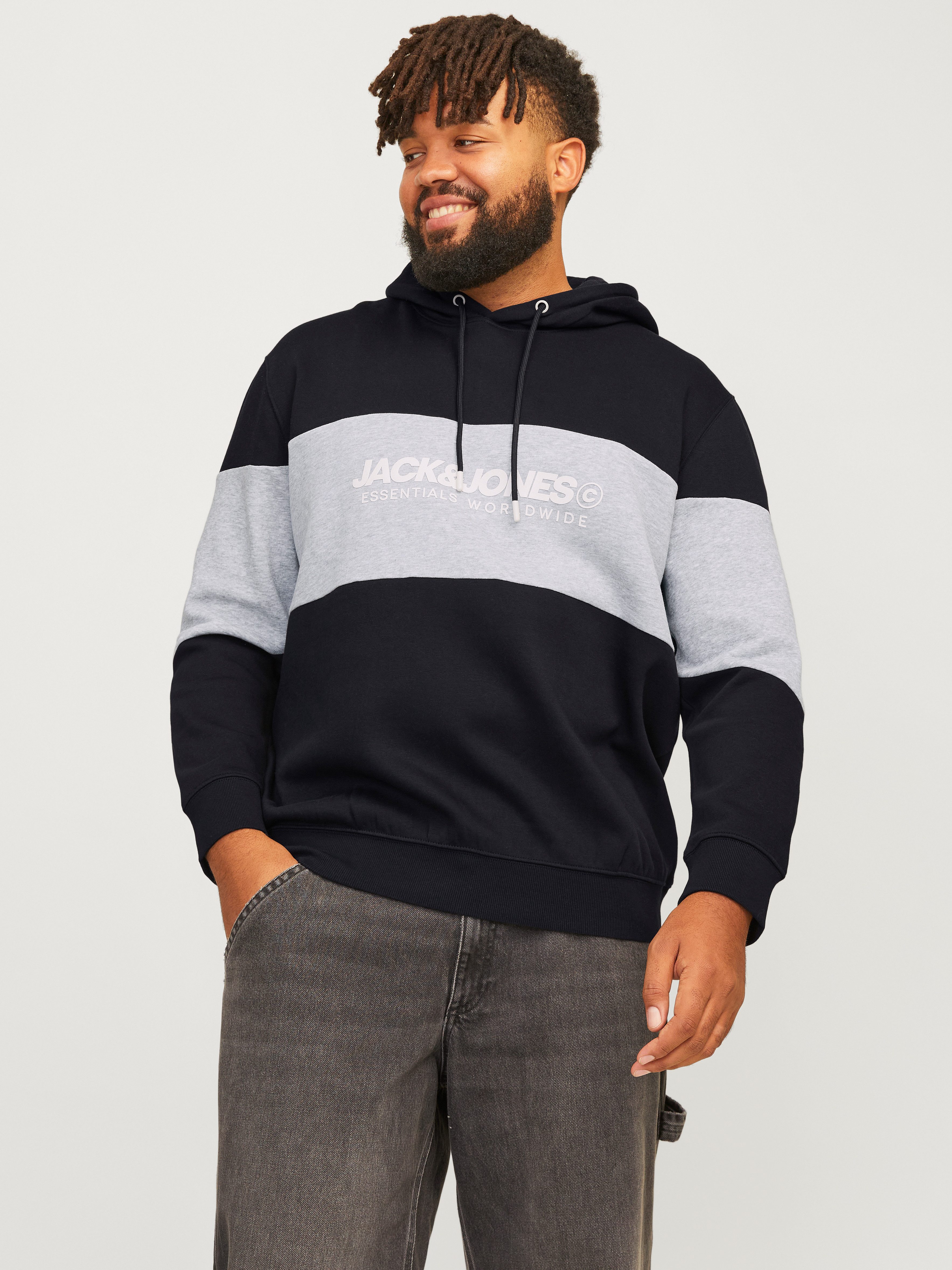 Jack & Jones PlusSize Kapuzensweatshirt JJELEGACY BLOCKING SWEAT HOOD NOOS PLS