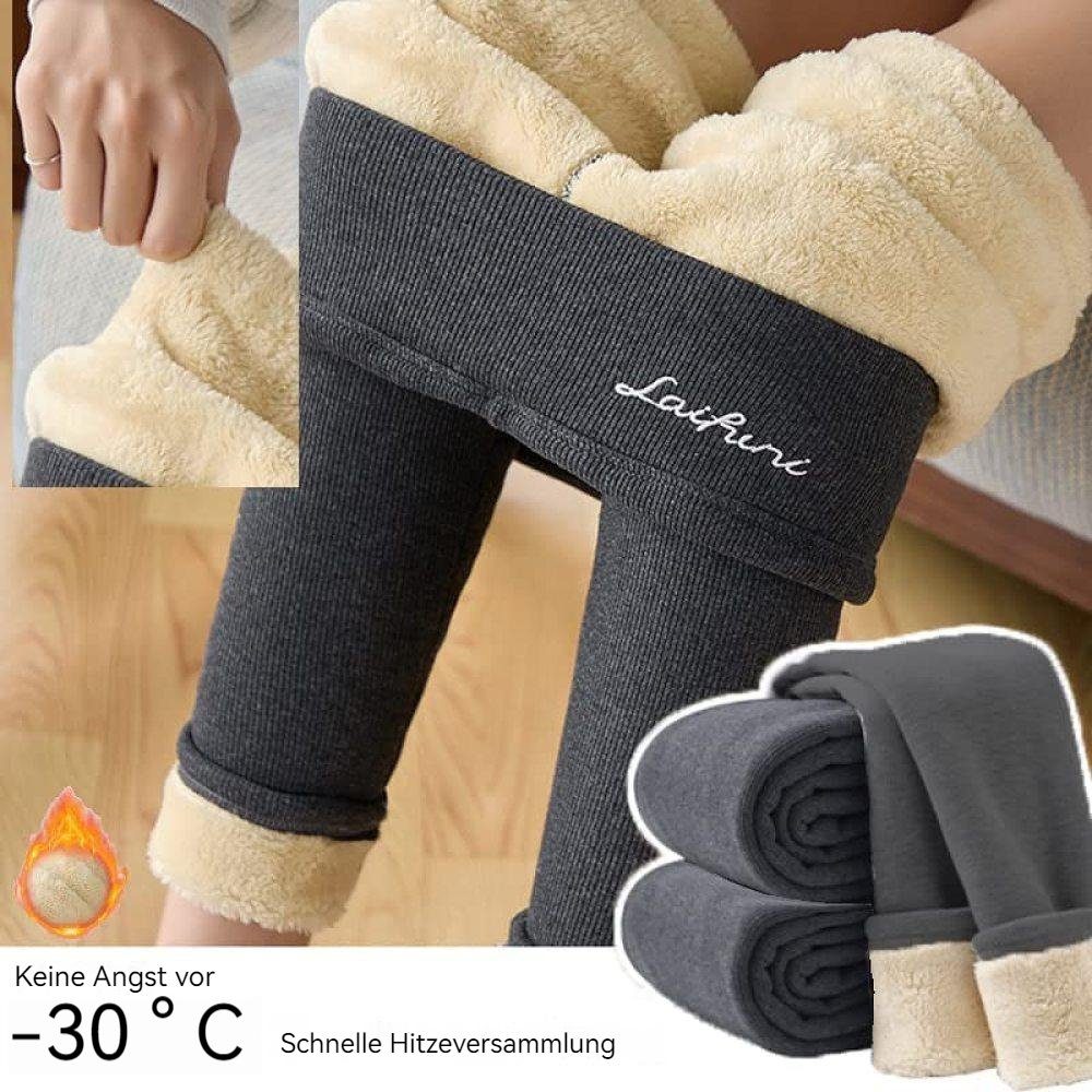 Leggings, Unifarbe Damen in Leggings Lässige Verdickte Warme Winter GelldG Thermo Leggings