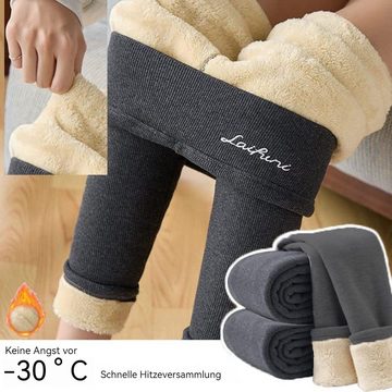 GelldG Leggings Damen Thermo Leggings, Winter Verdickte Warme Lässige Leggings in Unifarbe