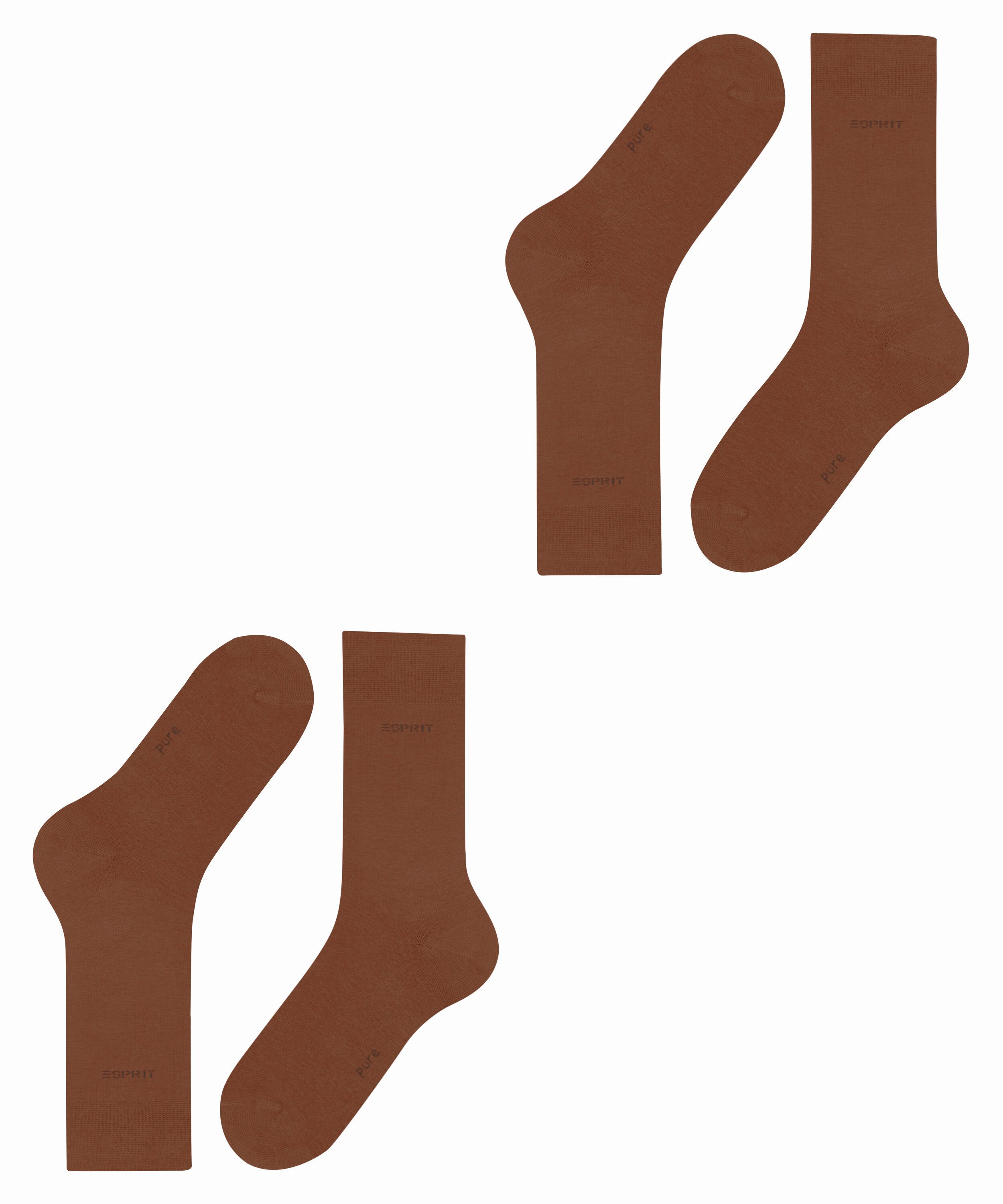 Esprit Socken Basic Uni 2-Pack Socken mit hohem Baumwollanteil (2-Paar) mit hohem Baumwollanteil