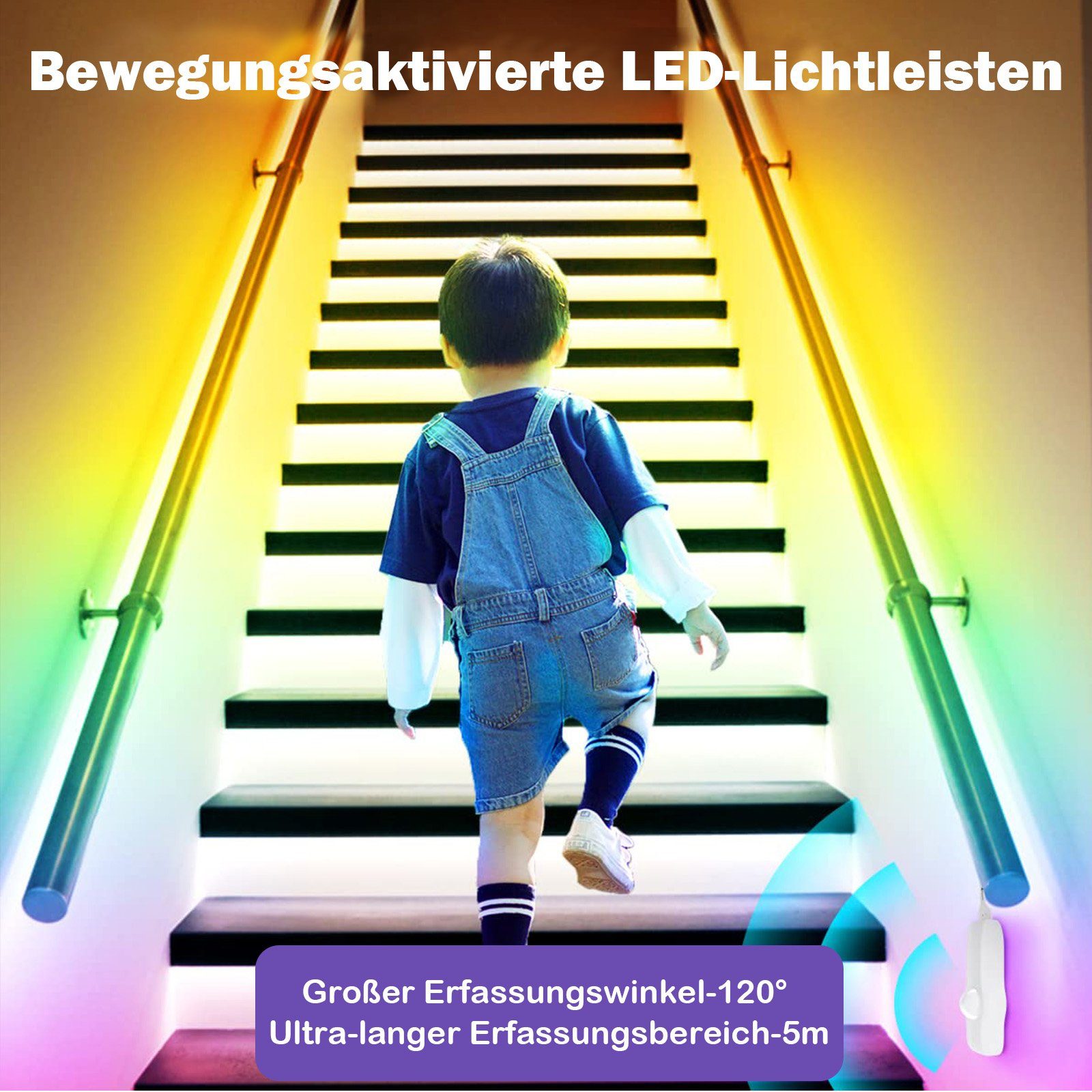 USB; Schrank für RGB, Musiksyn, Treppe, 2/5/10M, Schlafzimmer Bewegungssensor, Stripe Bett Schränke App/Fernbedienung, LED Rosnek