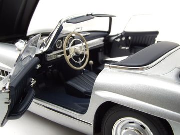 Minichamps Modellauto Mercedes 300 SL Roadster 1957 silber Modellauto 1:18 Minichamps, Maßstab 1:18