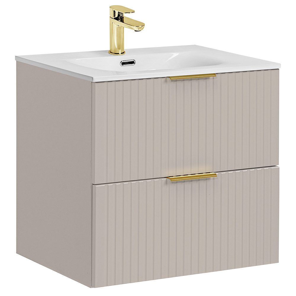 Lomadox Waschtisch ADELAIDE-56-CASHMERE, 61cm breit mit Keramik-Waschbecken günstig online kaufen