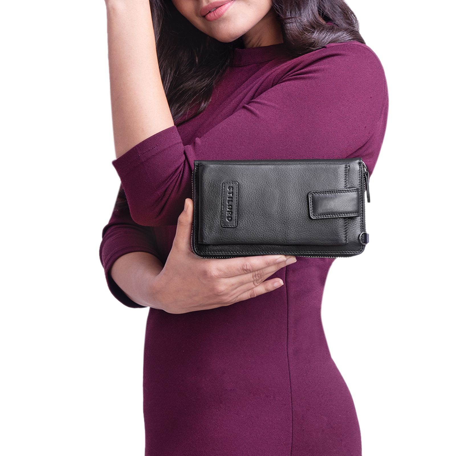 STILORD Geldbörse "Nelly" Geldbörse mit Handyfach Leder günstig online kaufen