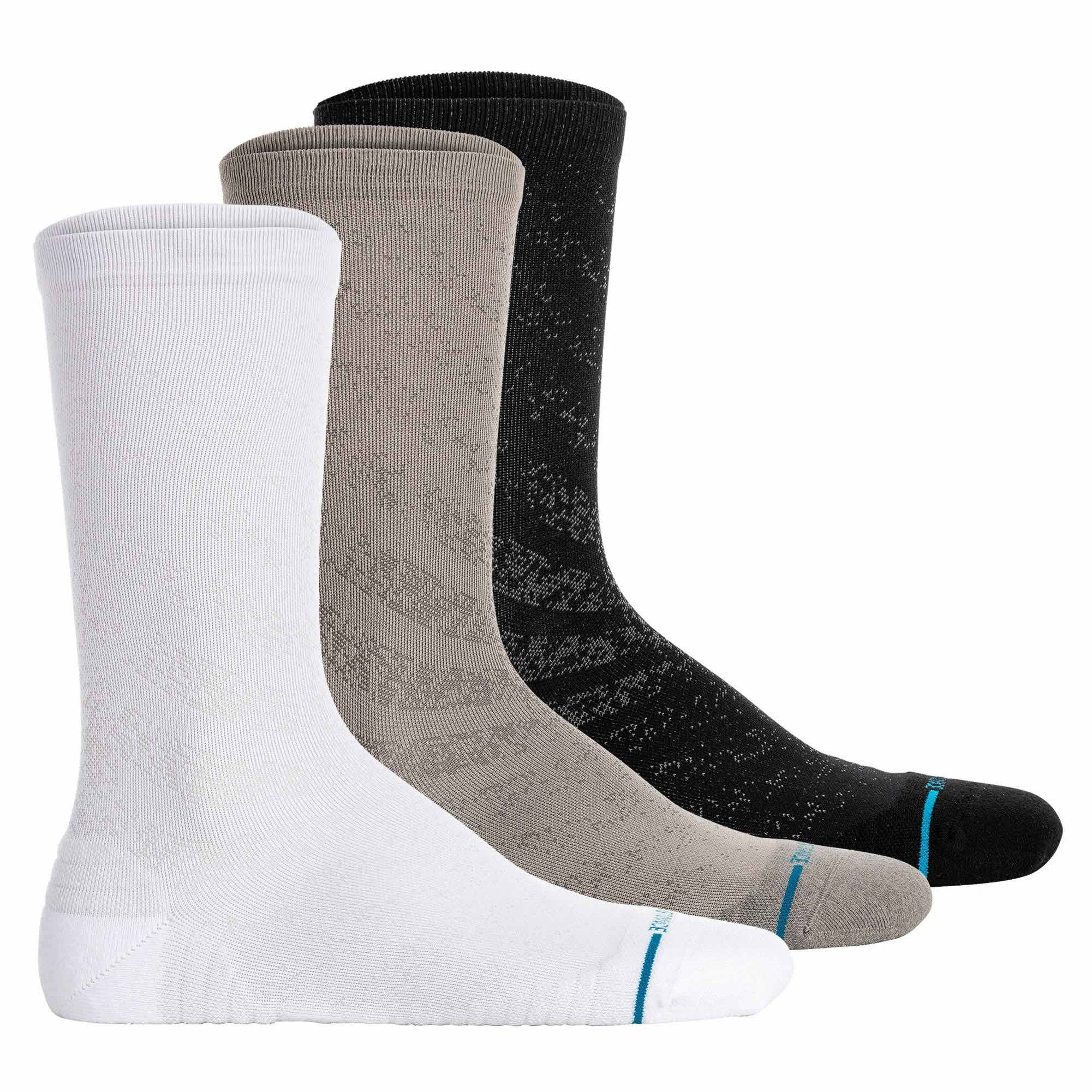 Stance Kurzsocken Unisex Socken 3er Pack Nylon Run Light Tab Crew (Packung, 3er Pack)