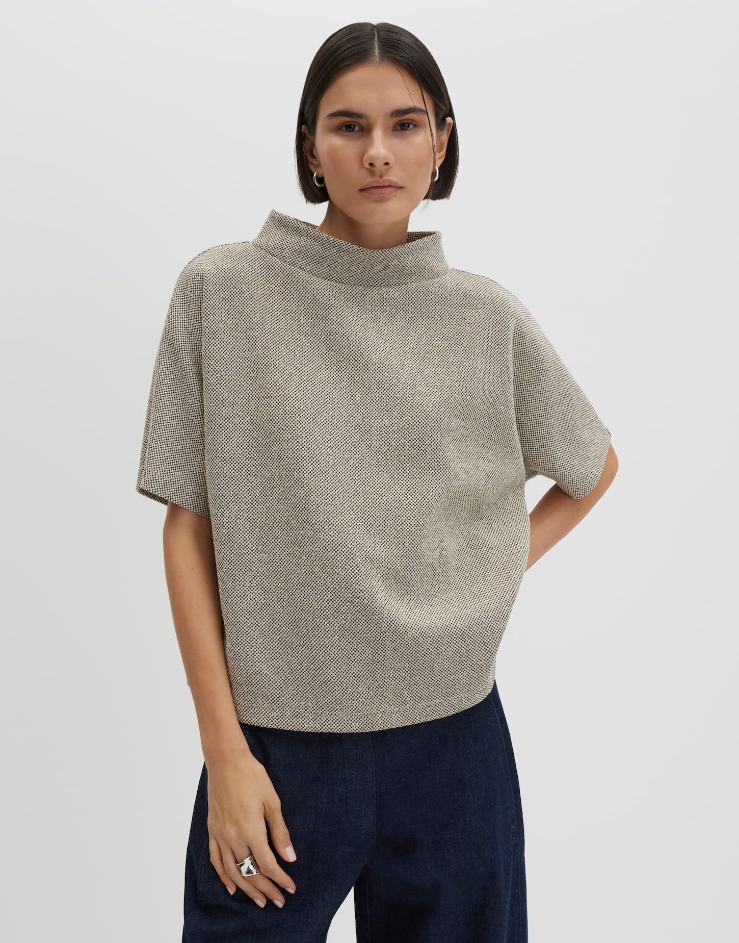 someday Sweatshirt Sweatshirt in Tweed Optik Regular Fit Pflegeleichte Qualität für jeden Tag