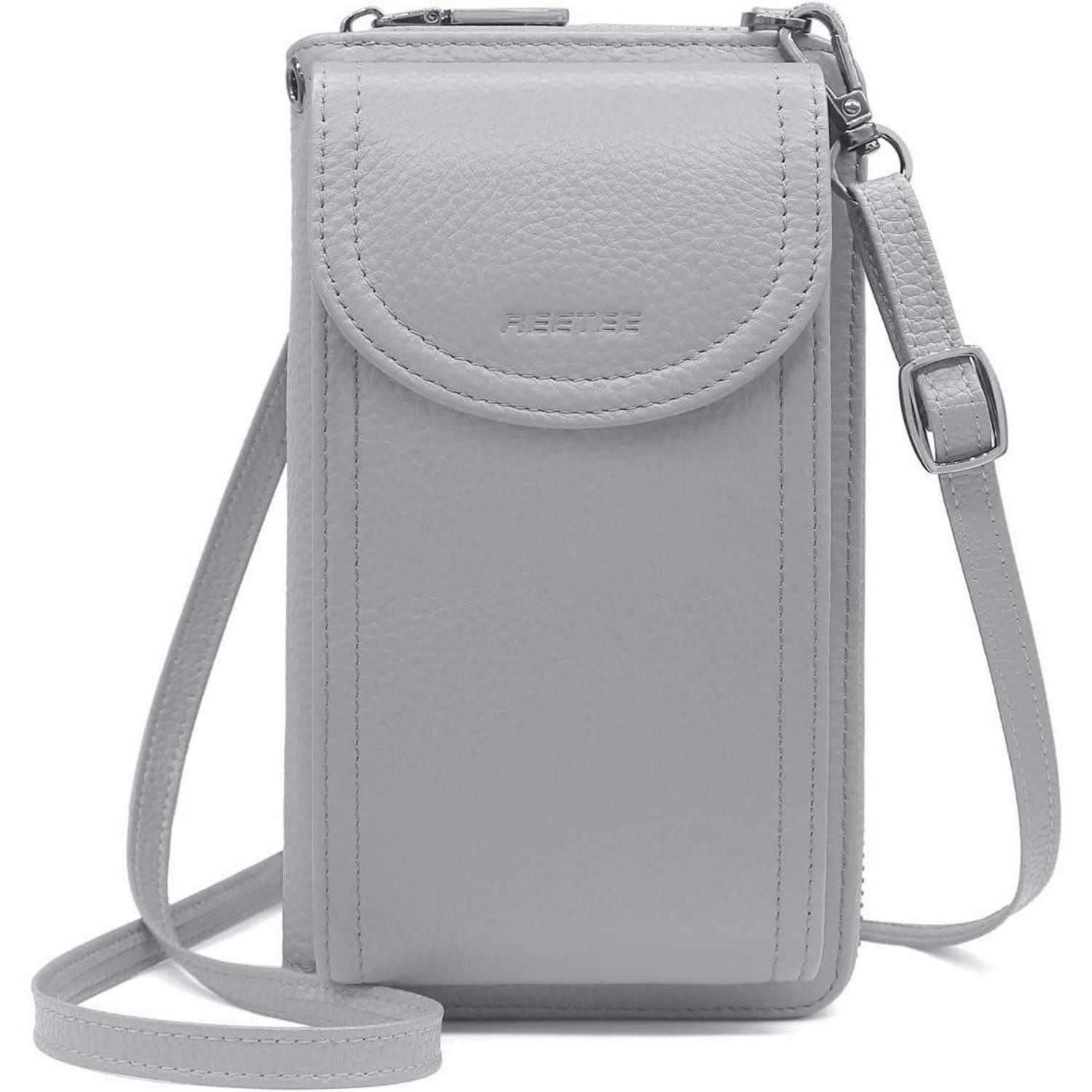 LuxusKollektion Case zum Umhängen Handytasche zum Umhängen Damen RFID Schutz Leder mit vielen Fächern