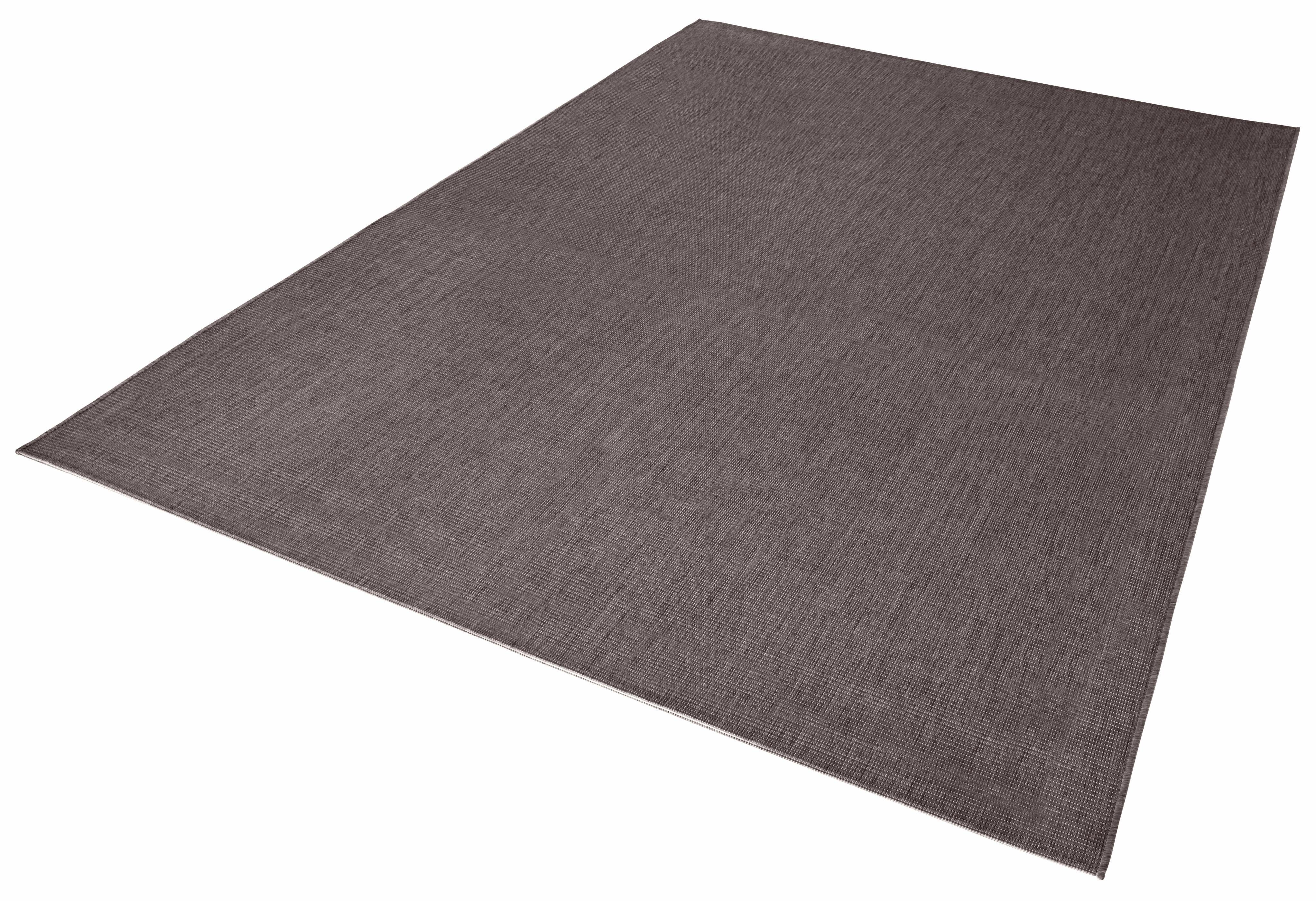 Teppich Match, NORTHRUGS, rechteckig, Höhe: 8 mm, In-& Outdoor, Kurzflor, Teppich, Modern, Unifarben, Wohnzimmer, Balkon schwarz