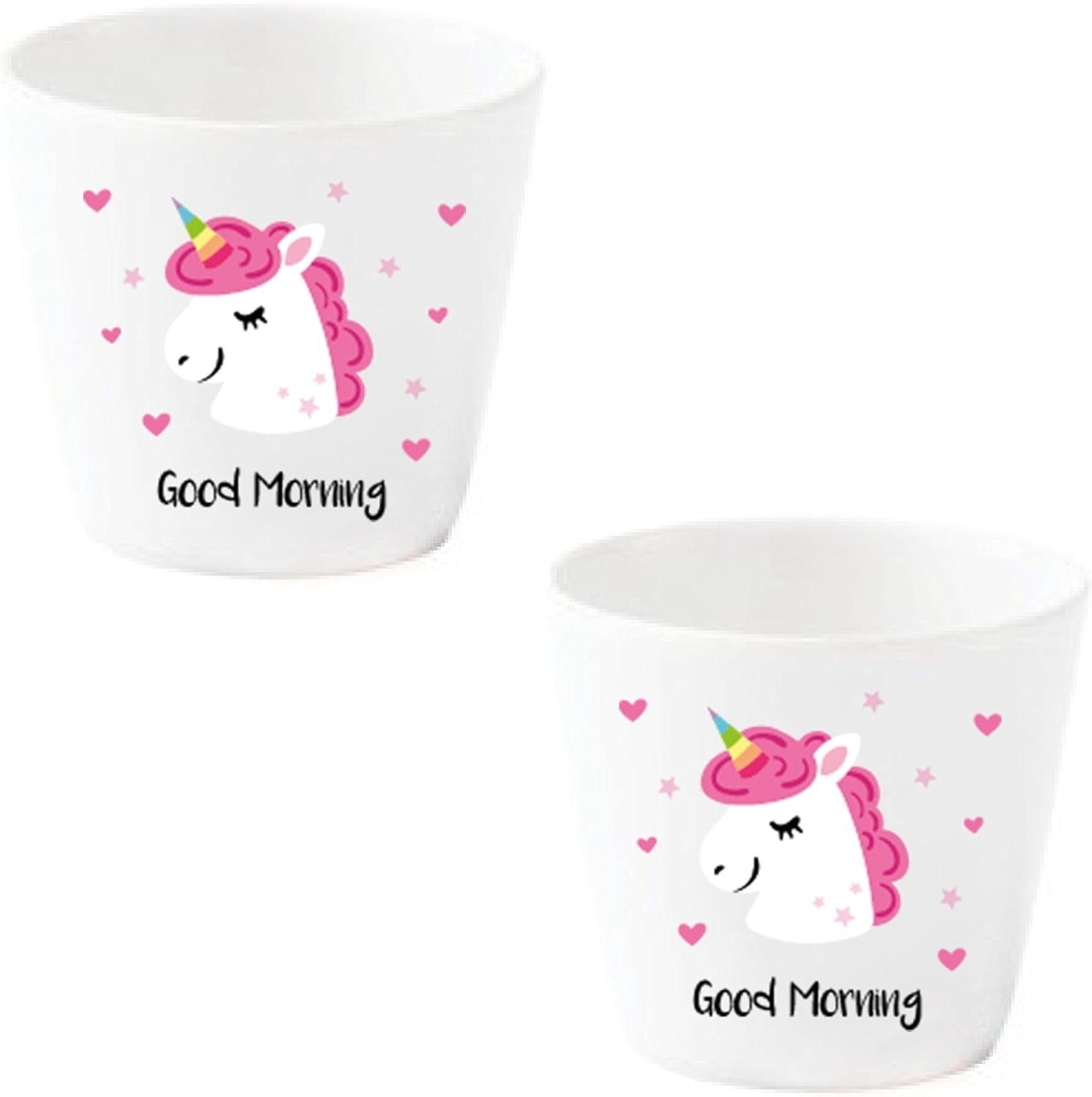 EinhornLiebe Eierbecher Set - Einhorn mit Gesicht »Pink Unicorn«, (2-tlg)