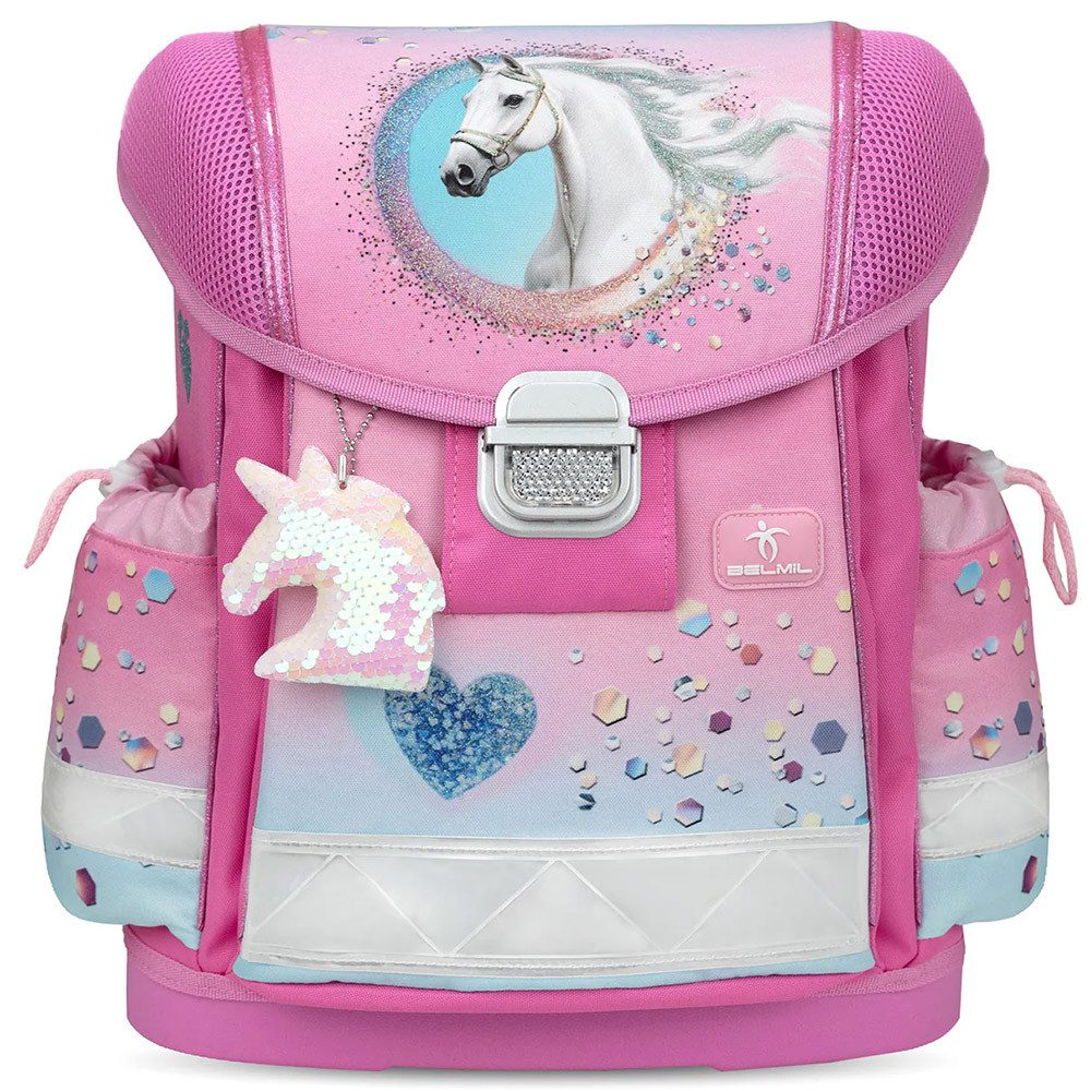 Belmil Schulranzen Set Classy 10-teilig 2026 Mädchen Horse Dreams Hooves Pinky