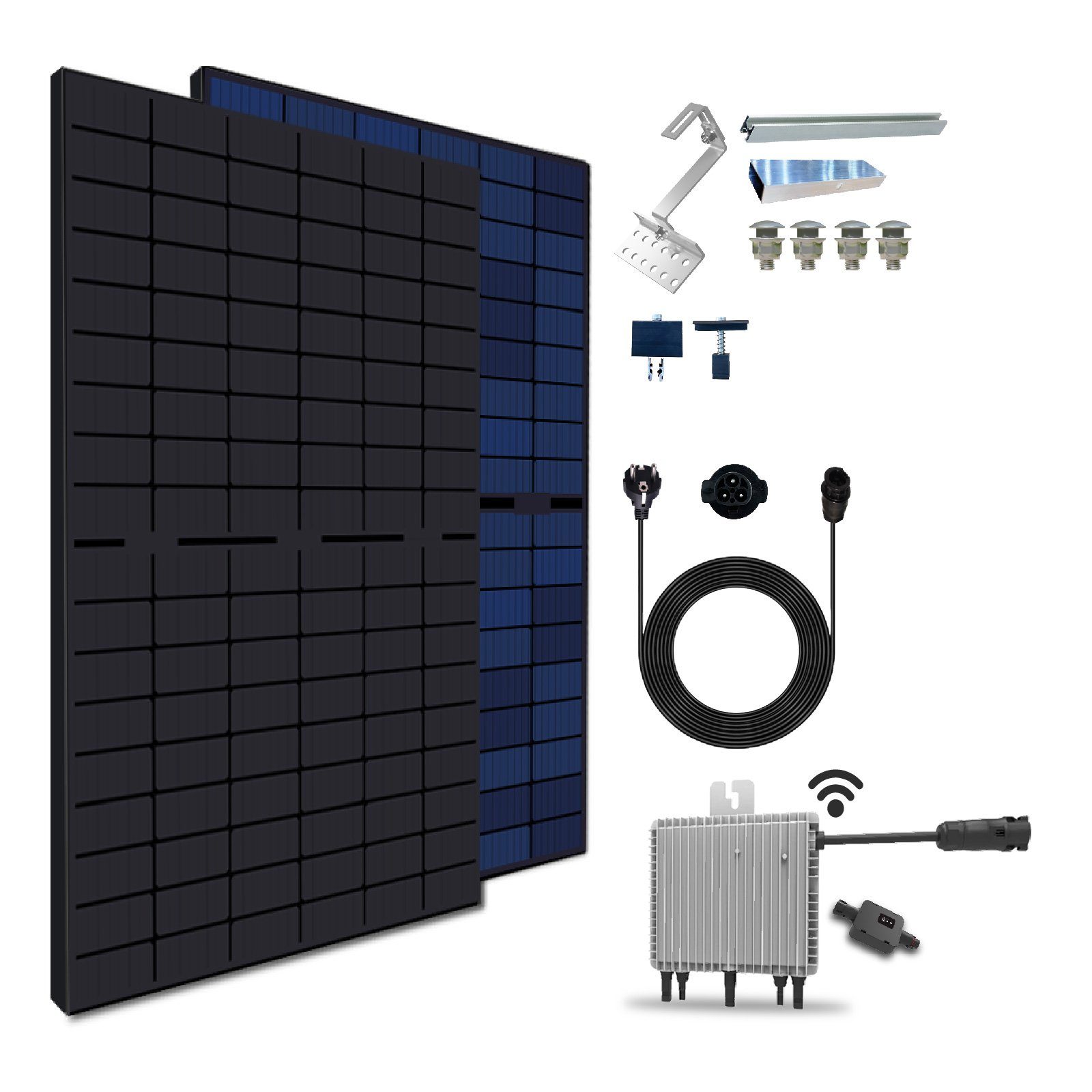 Stegpearl Solaranlage 860W Sunpro N Type Mono Bifacial Balkonkraftwerk, Energieerzeugung 1200Watt, Monokristalline Mit PV-Montage Ziegeldach, (Bifaziale Solarmodule Upgradefähiger 800W DEYE WLAN Wechselrichter mit Relais, Balkon-Solaranlage steckerfertig für Ihr Haus, Plug & Play)