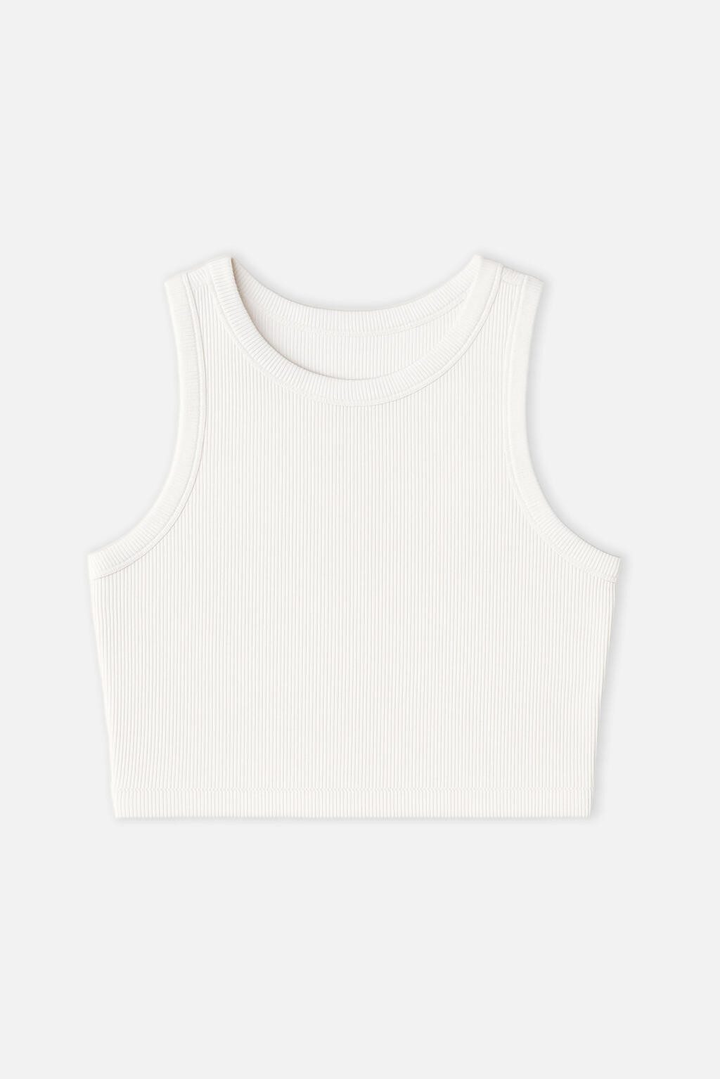 touche prive Langarmbody 100 % geripptes Basic-Strickunterhemd aus Baumwolle