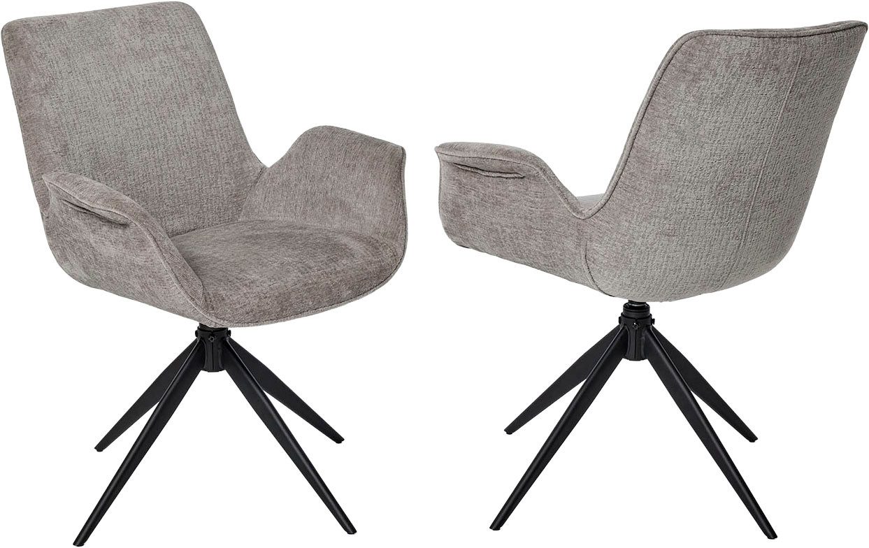 Jahnke Schalenstuhl BAT TWIST DUO, 2er Set, drehbar, gepolstert, mit Armlehnen, B:66xT:60,5xH:85 cm