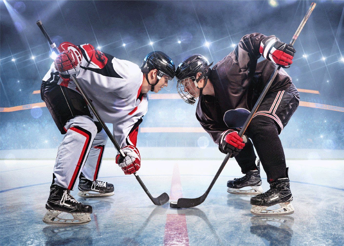 Wohndecke Kuscheldecke Eishockey Hockey Microfaser Flauschdecke günstig online kaufen