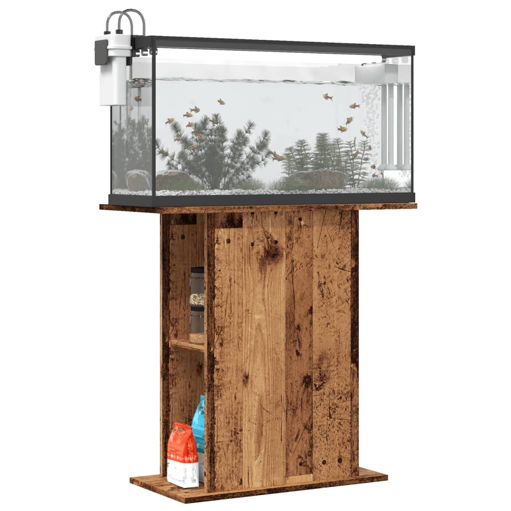 vidaXL Aquariumunterschrank 36 x 75 x 725 cm Aquariumständer Altholz-Optik 36x75x72,5 cm Spanplatt