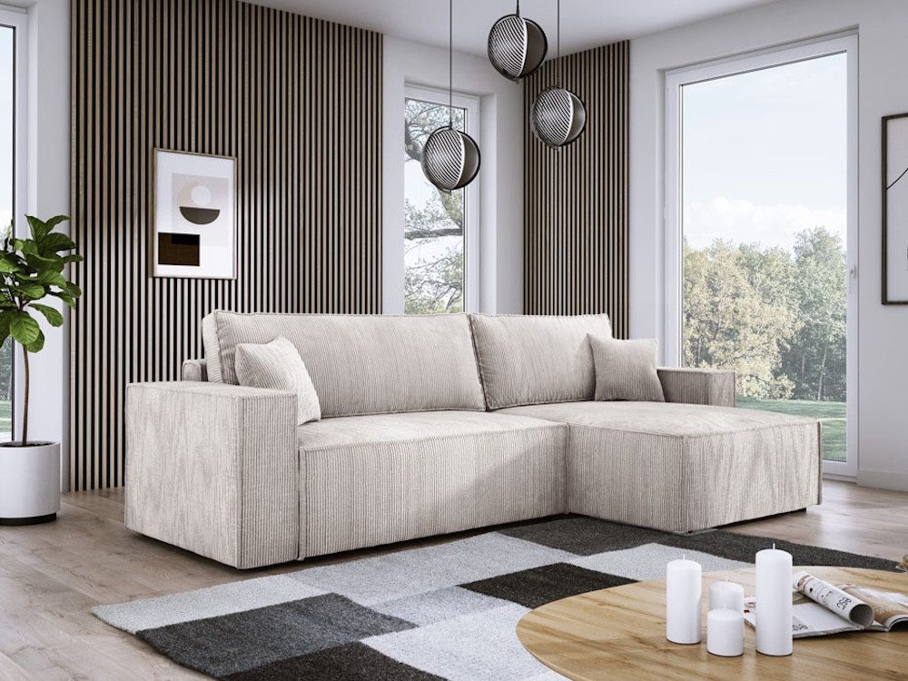 Baidani Ecksofa Sofa Velanova Cord, mit günstig online kaufen
