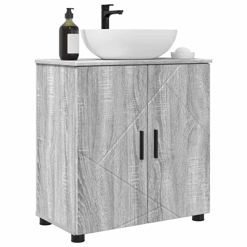 vidaXL Badezimmerspiegelschrank Badezimmer Schrank Grau Sonoma günstig online kaufen