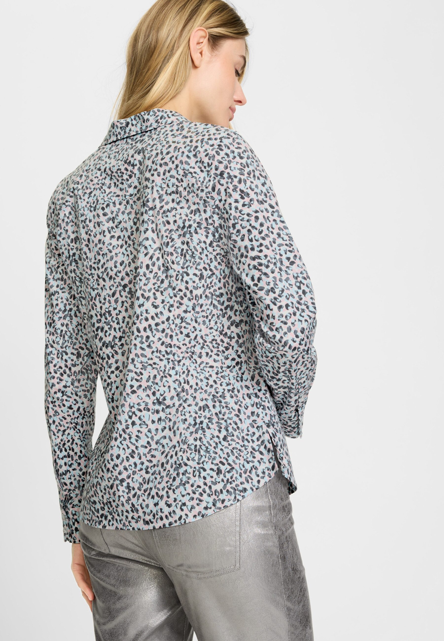 Olsen Bluse mit stilisierten Leo-Print