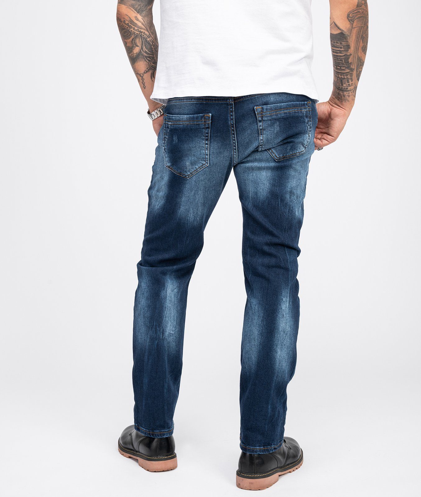Rock Creek Regular-fit-Jeans Herren Jeans Regular Fit Dunkelblau RC-2110 günstig online kaufen