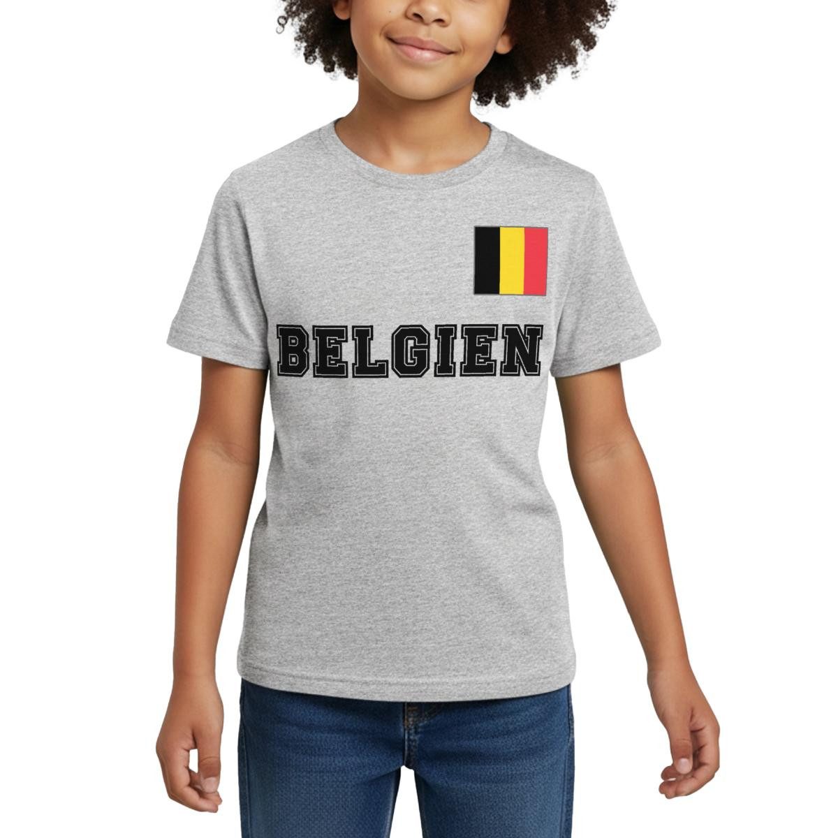 Spreadshirt T-Shirt Belgien Trikot, Belgien Fußball Kinder T-Shirt (1-tlg) Fällt klein aus. Wir empfehlen, eine Größe größer zu bestellen.
